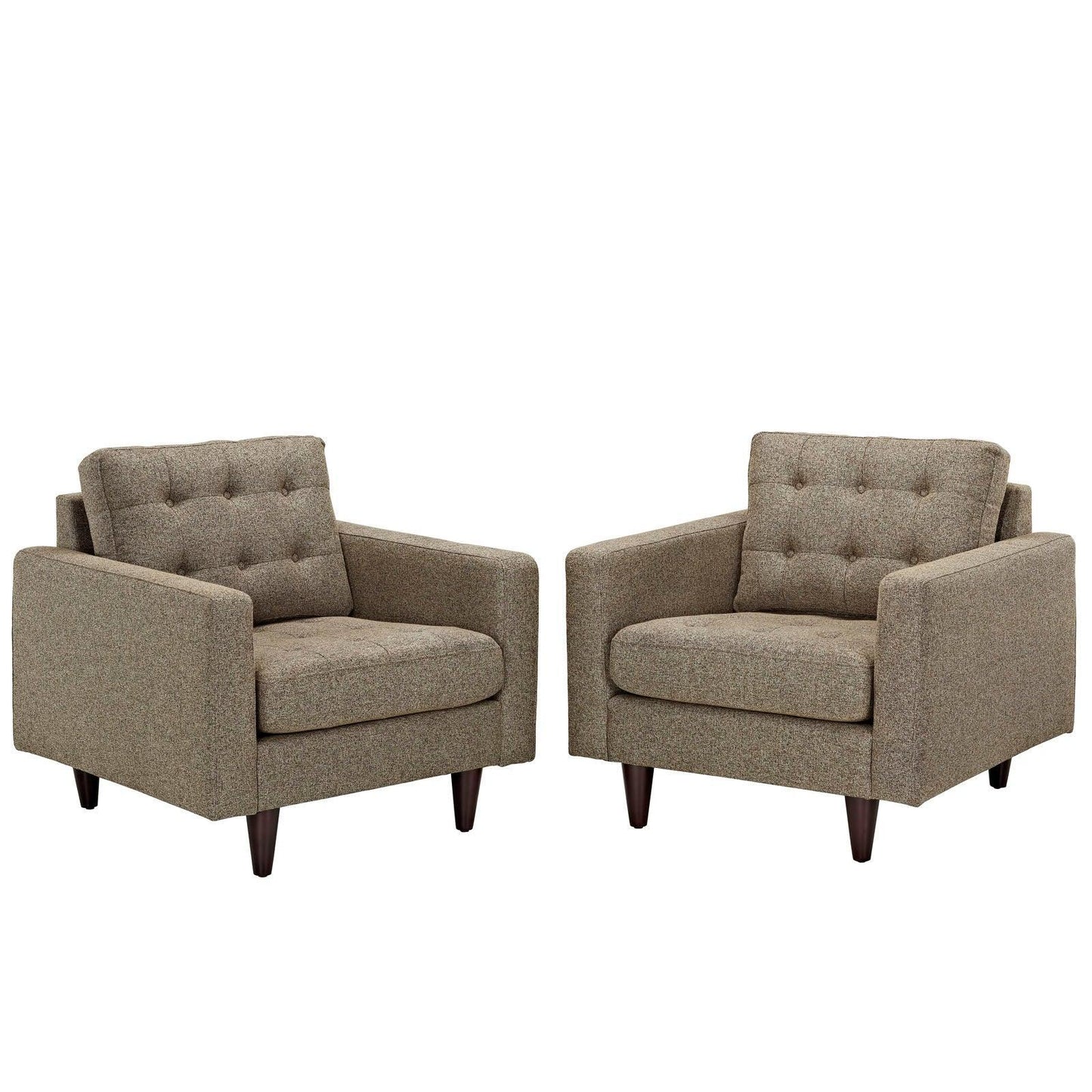 Modway Empress Armchair Upholstered Fabric Set of 2 FredCo