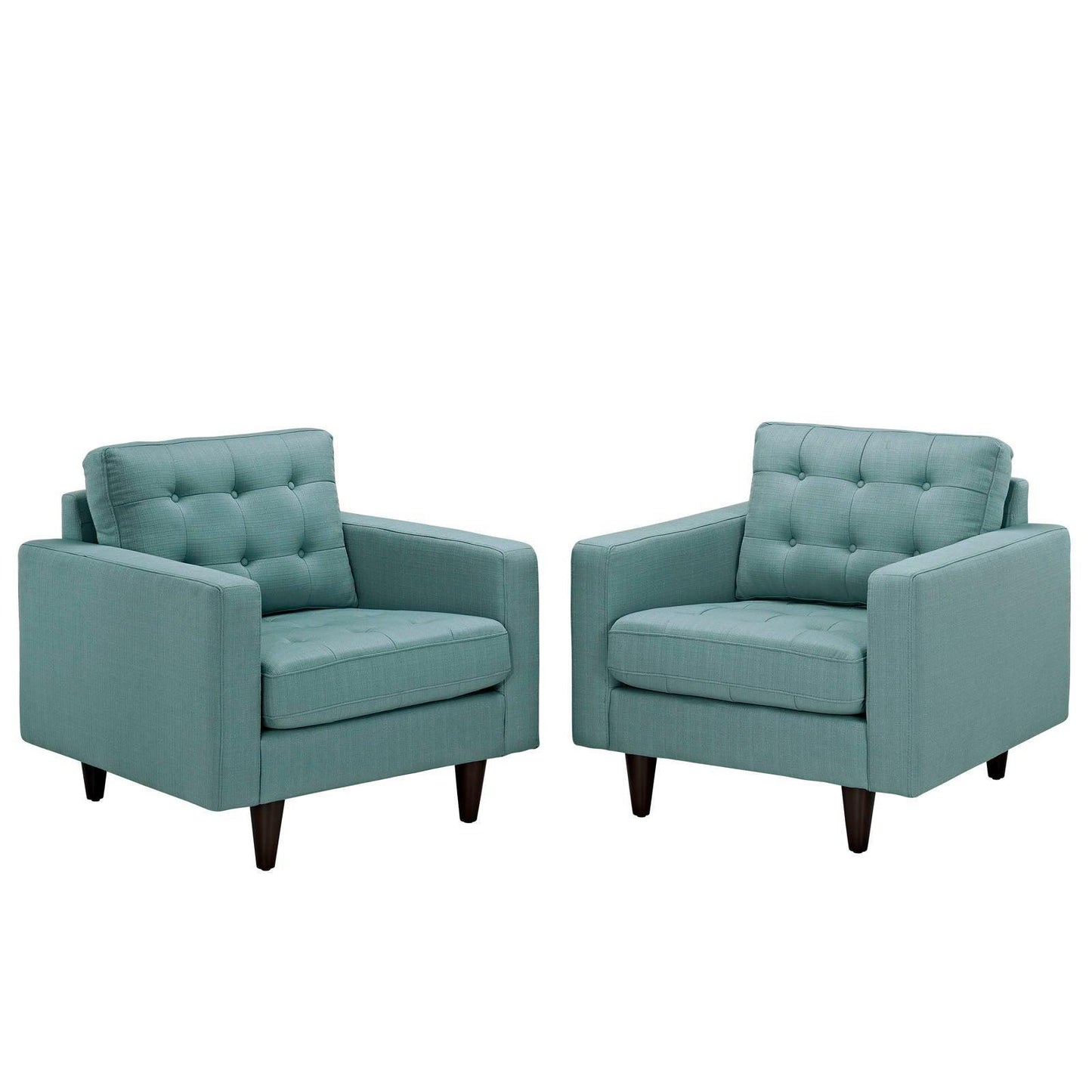 Modway Empress Armchair Upholstered Fabric Set of 2 FredCo