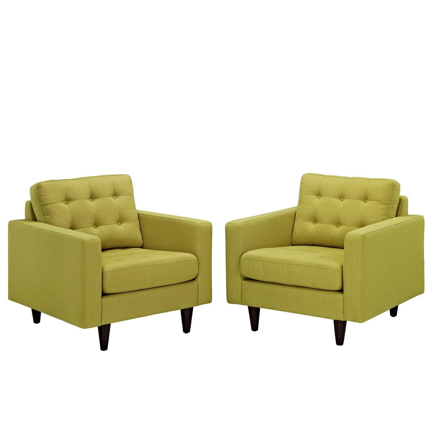 Modway Empress Armchair Upholstered Fabric Set of 2 FredCo