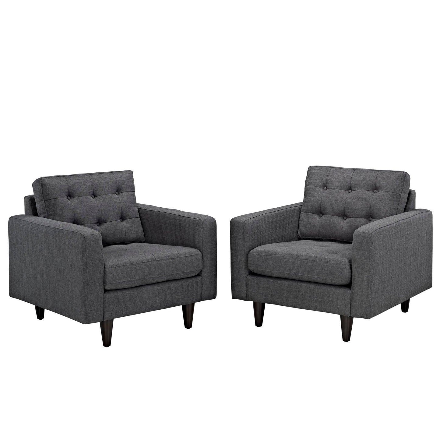Modway Empress Armchair Upholstered Fabric Set of 2 FredCo