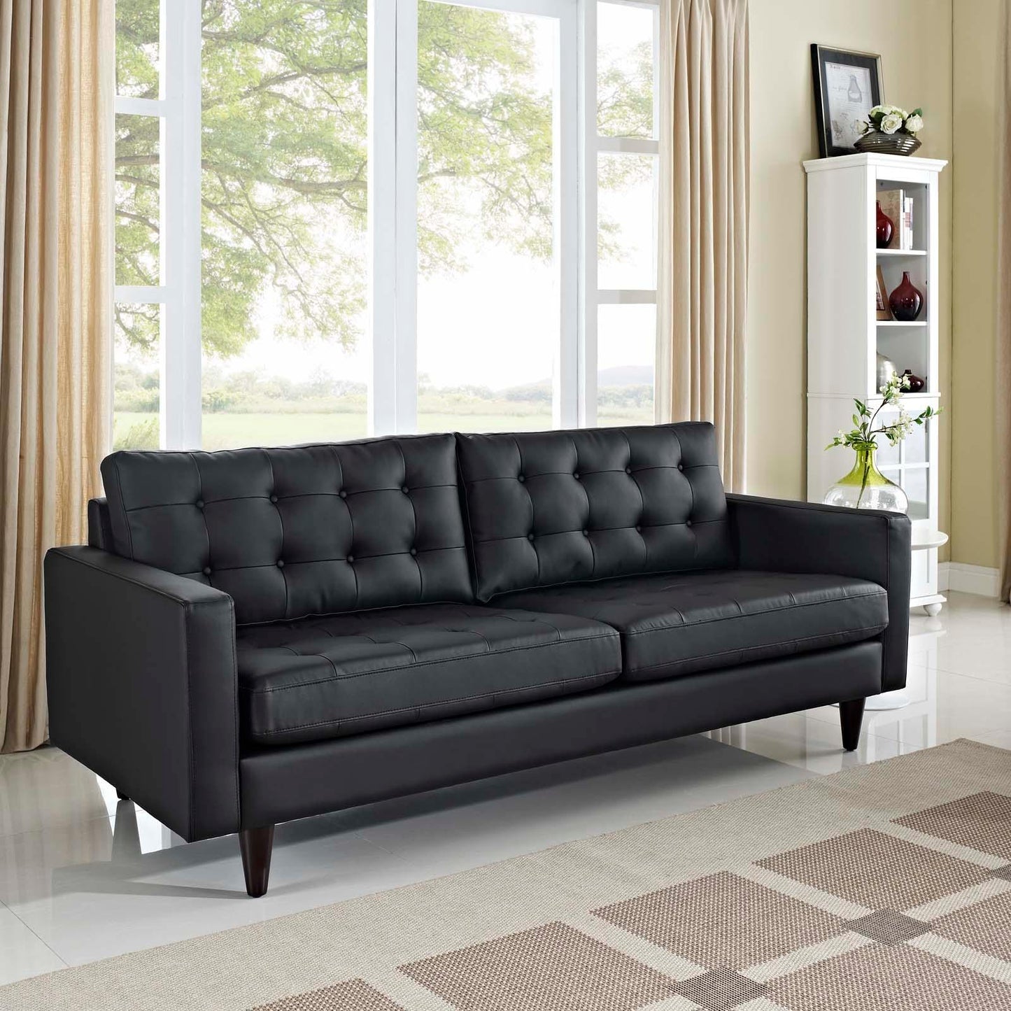Modway Empress Bonded Leather Sofa FredCo