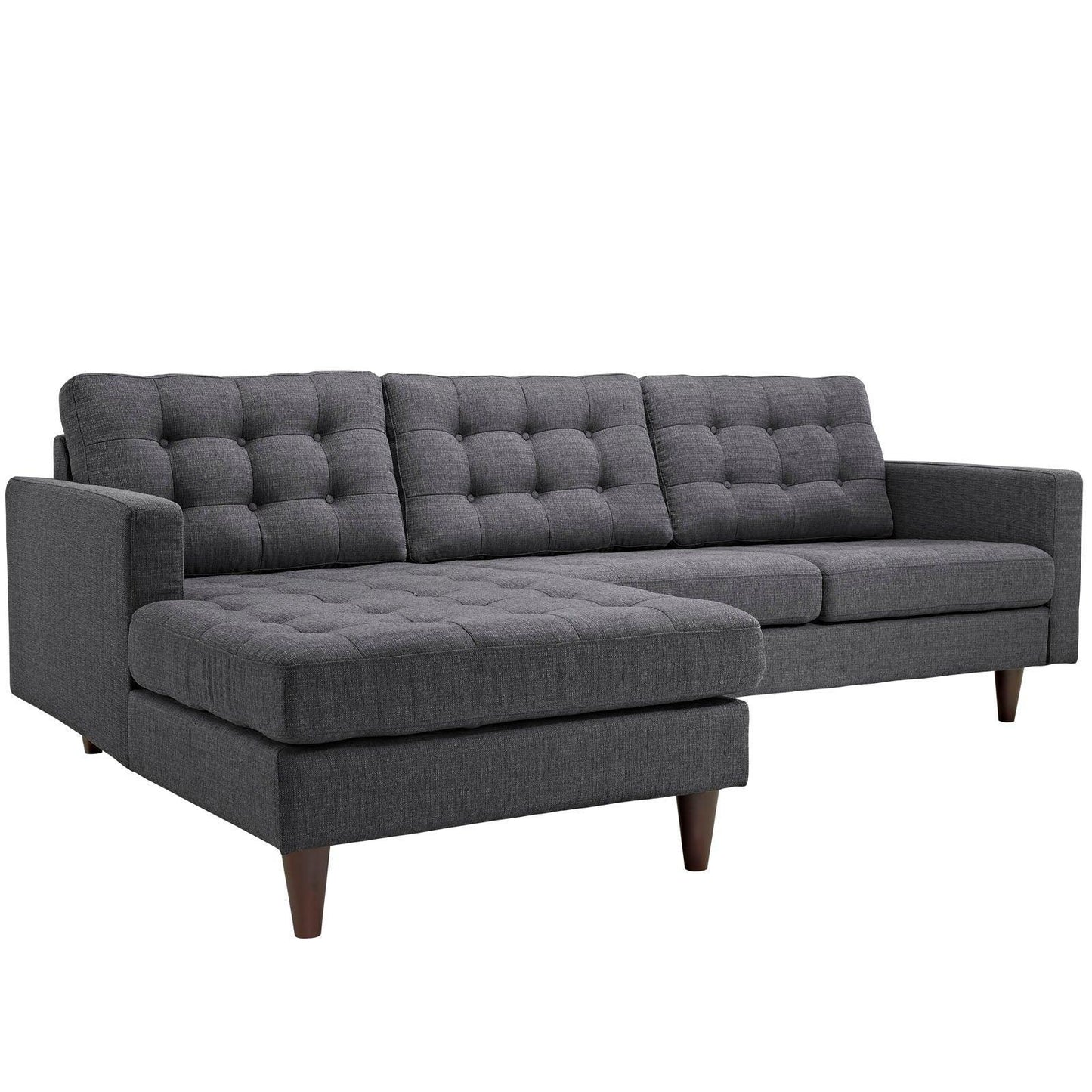 Modway Empress Left-Facing Upholstered Fabric Sectional Sofa FredCo