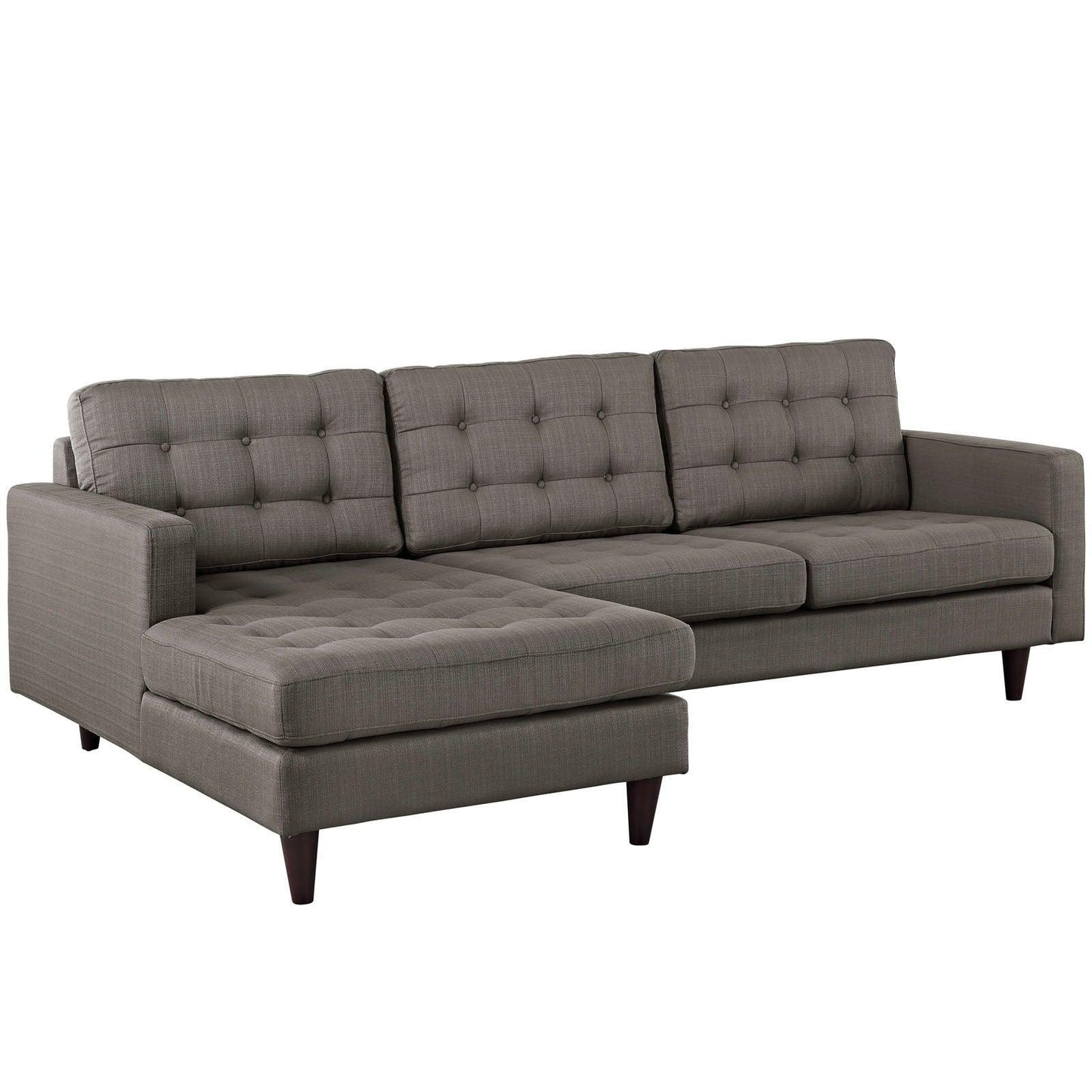 Modway Empress Left-Facing Upholstered Fabric Sectional Sofa FredCo