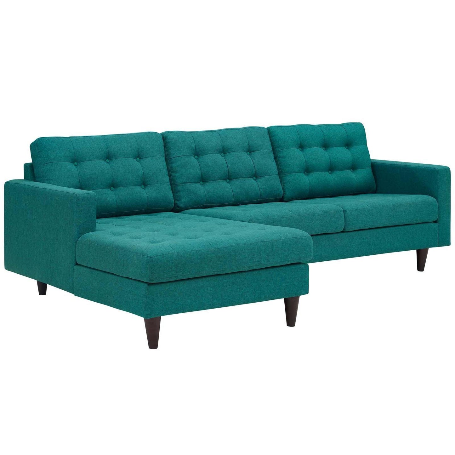 Modway Empress Left-Facing Upholstered Fabric Sectional Sofa FredCo