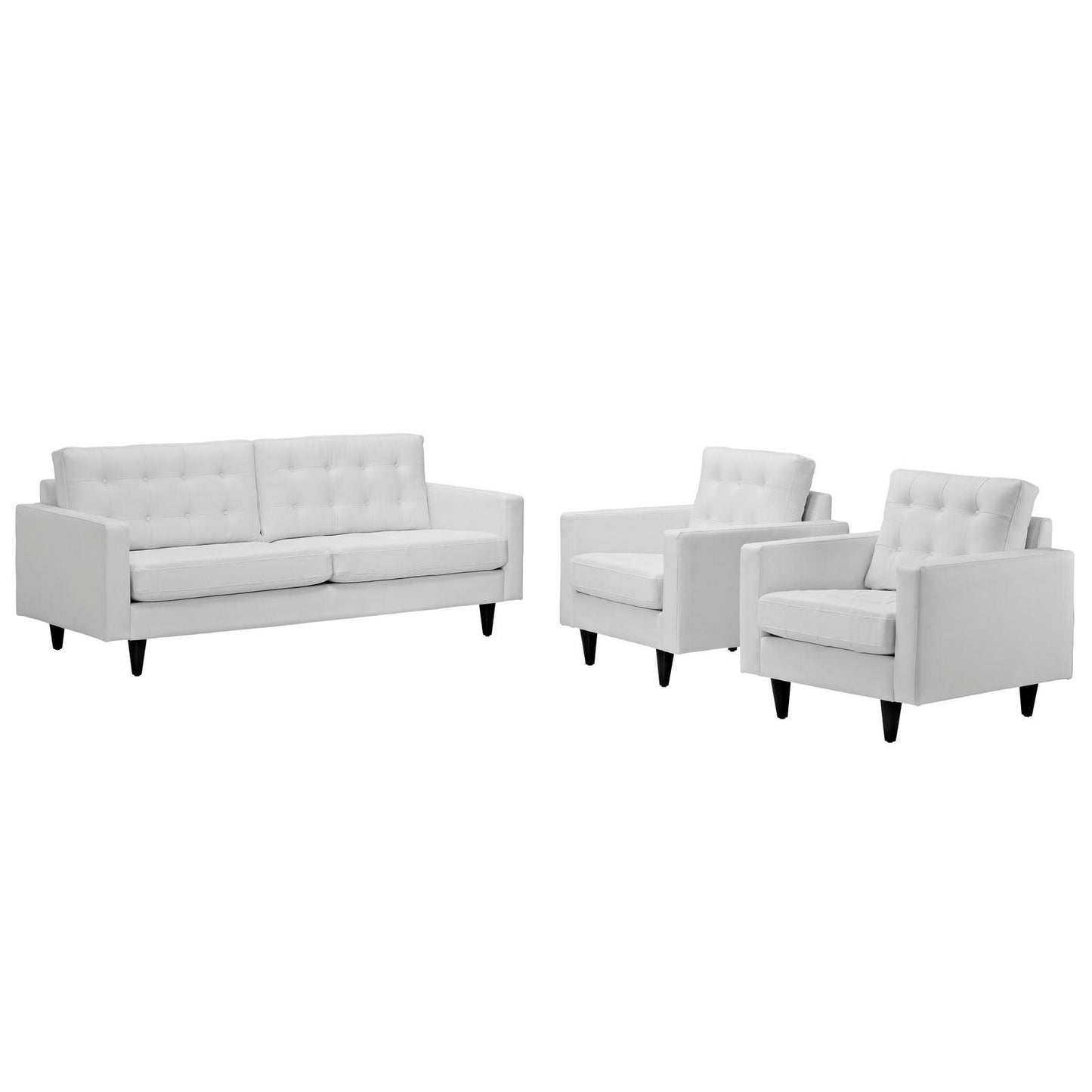 Modway Empress Sofa and Armchairs Set of 3 FredCo