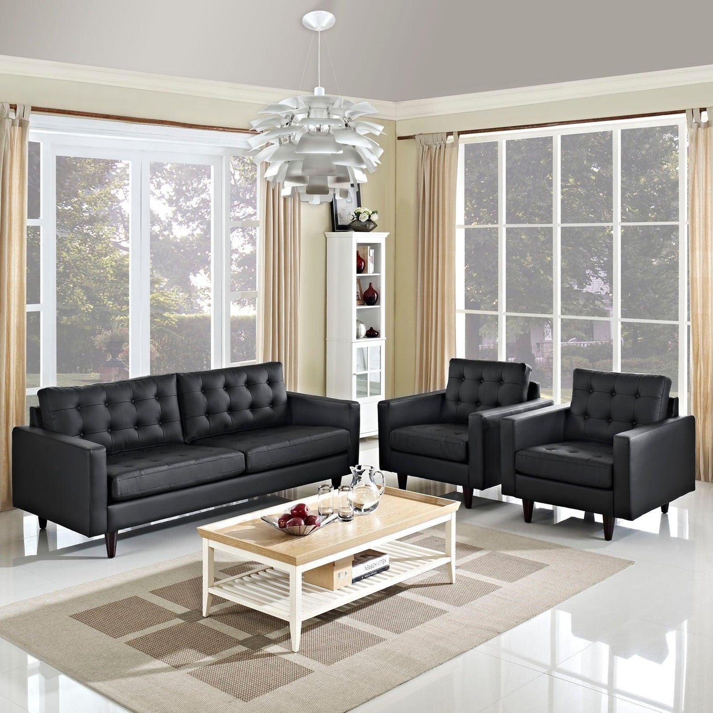 Modway Empress Sofa and Armchairs Set of 3 FredCo