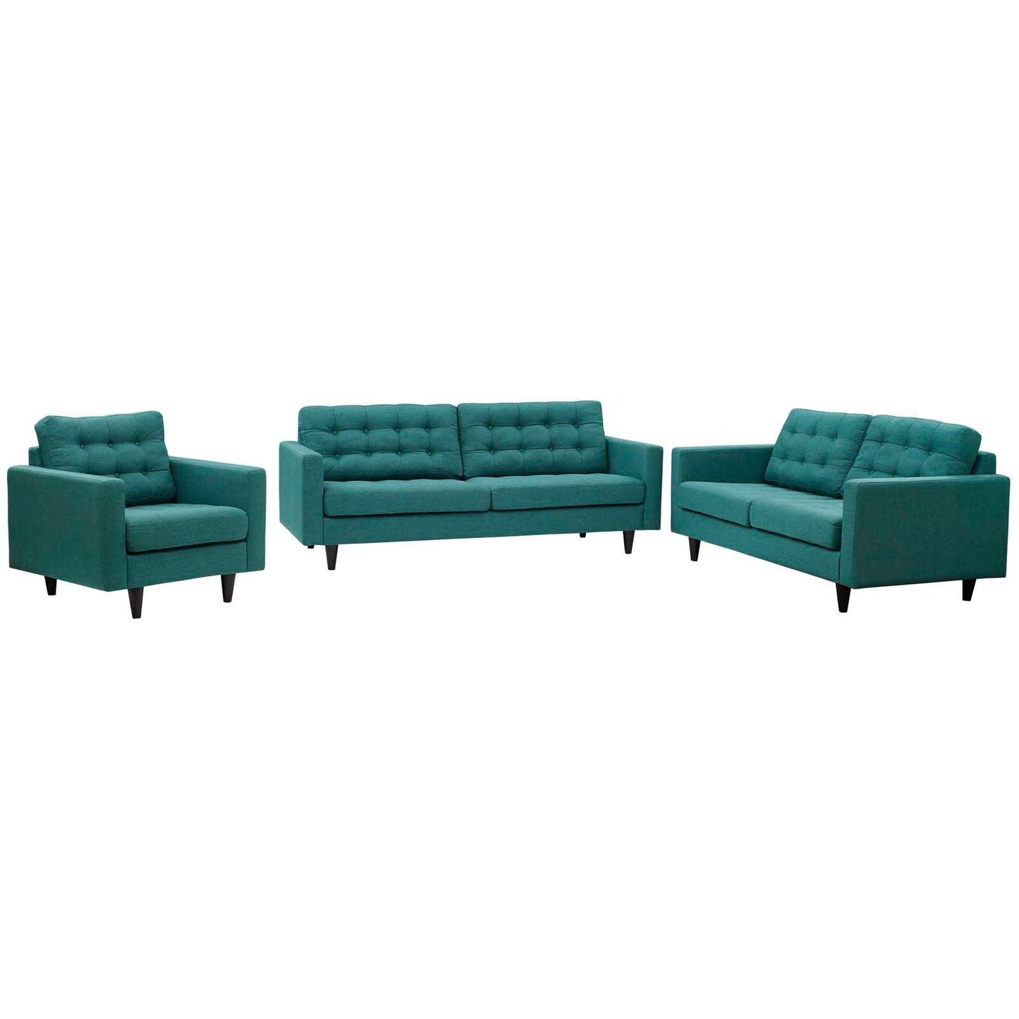 Modway Empress Sofa, Loveseat and Armchair Set of 3 FredCo