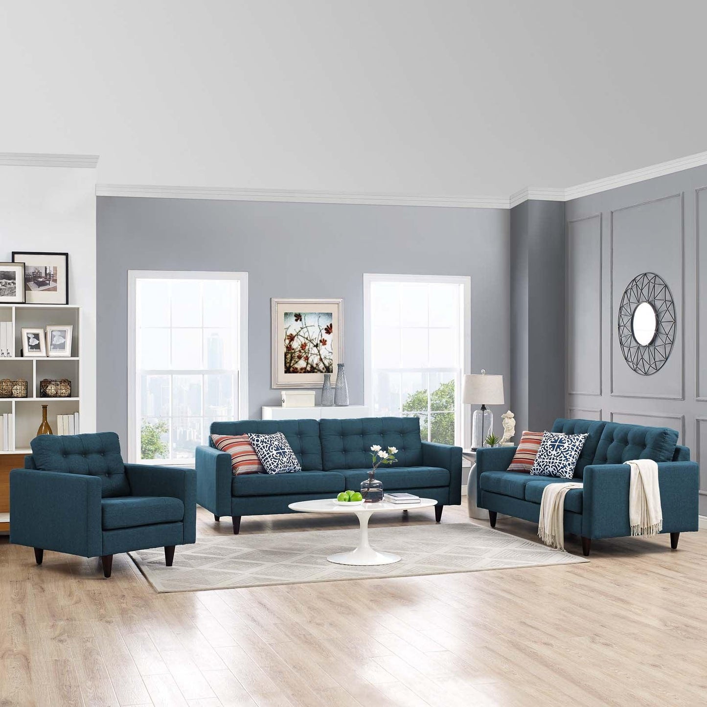 Modway Empress Sofa, Loveseat and Armchair Set of 3 FredCo