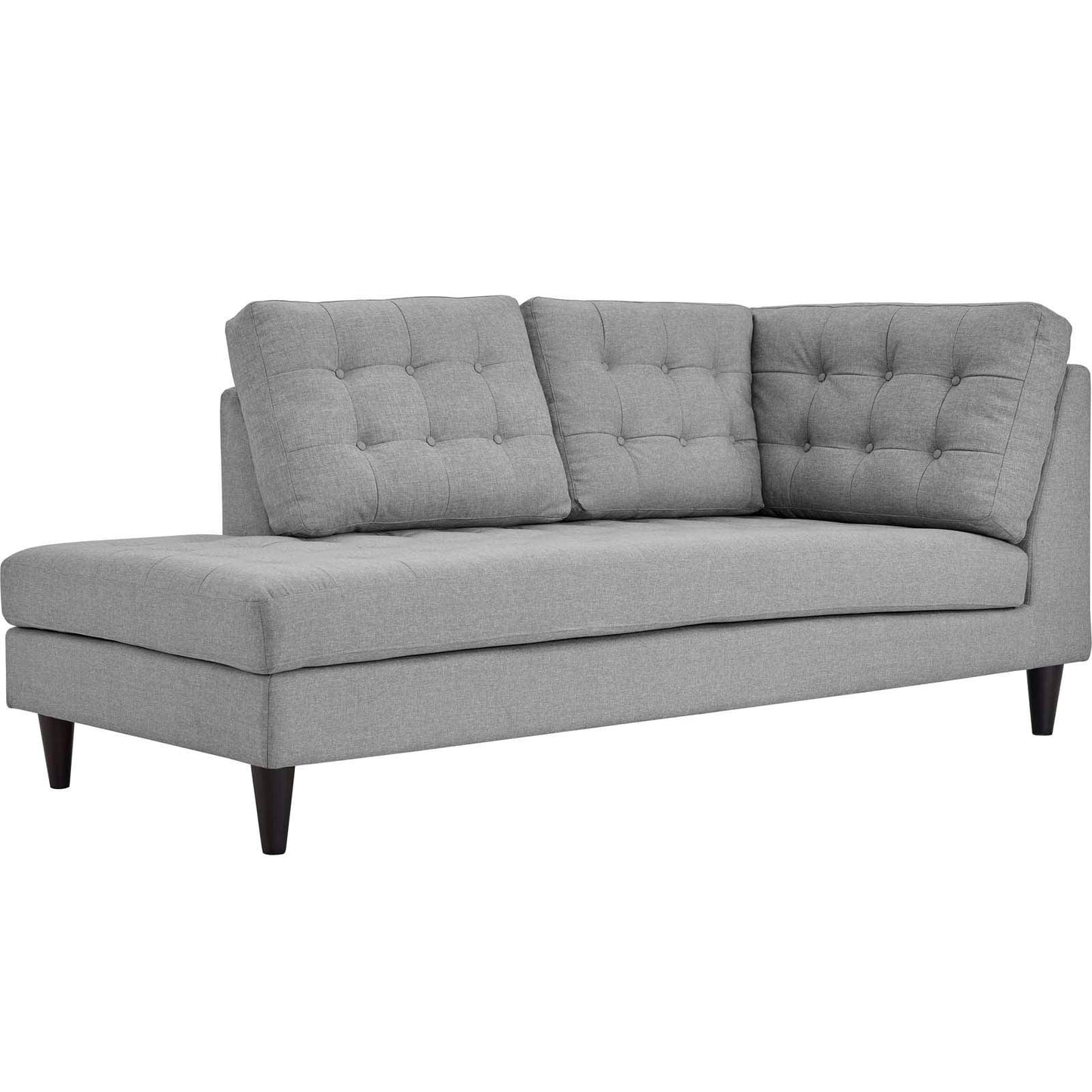 Modway Empress Upholstered Fabric Left Facing Bumper FredCo