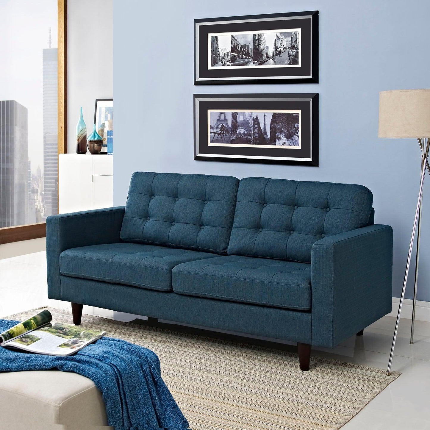 Modway Empress Upholstered Fabric Loveseat FredCo
