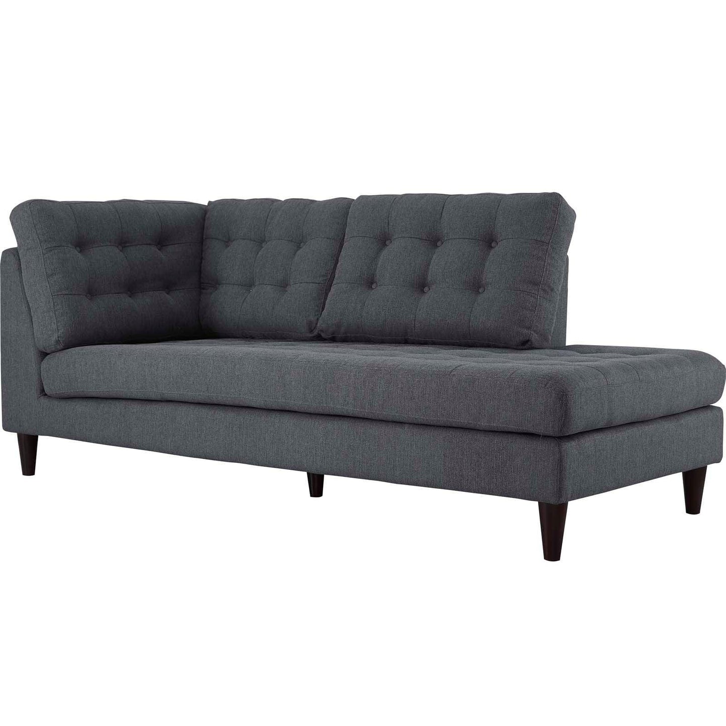 Modway Empress Upholstered Fabric Right Facing Bumper FredCo