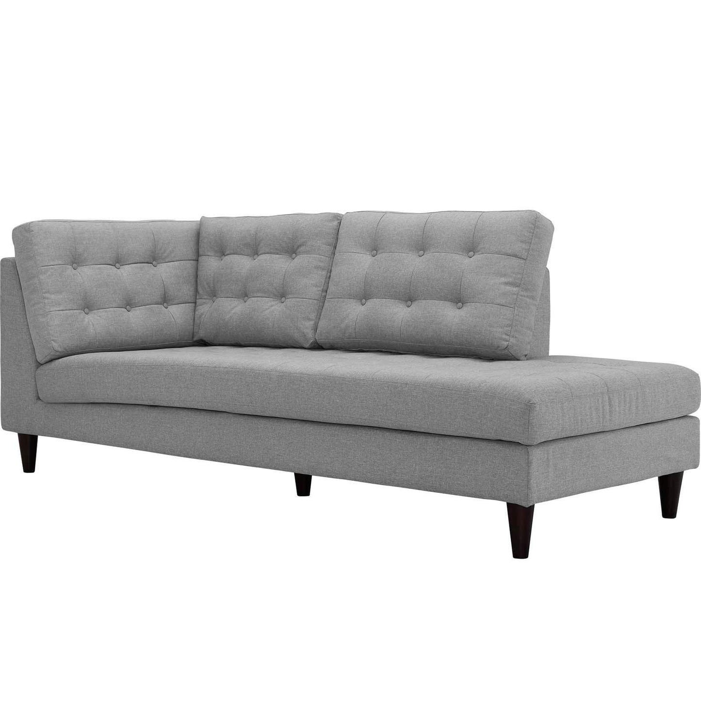 Modway Empress Upholstered Fabric Right Facing Bumper FredCo