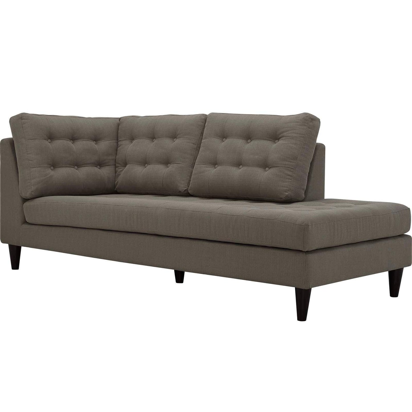 Modway Empress Upholstered Fabric Right Facing Bumper FredCo