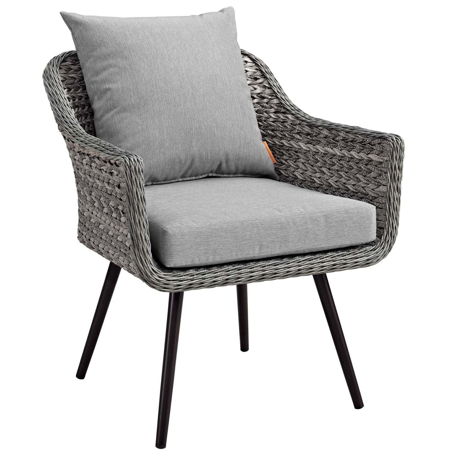 Modway Endeavor Armchair Outdoor Patio Wicker Rattan Set of 2 FredCo