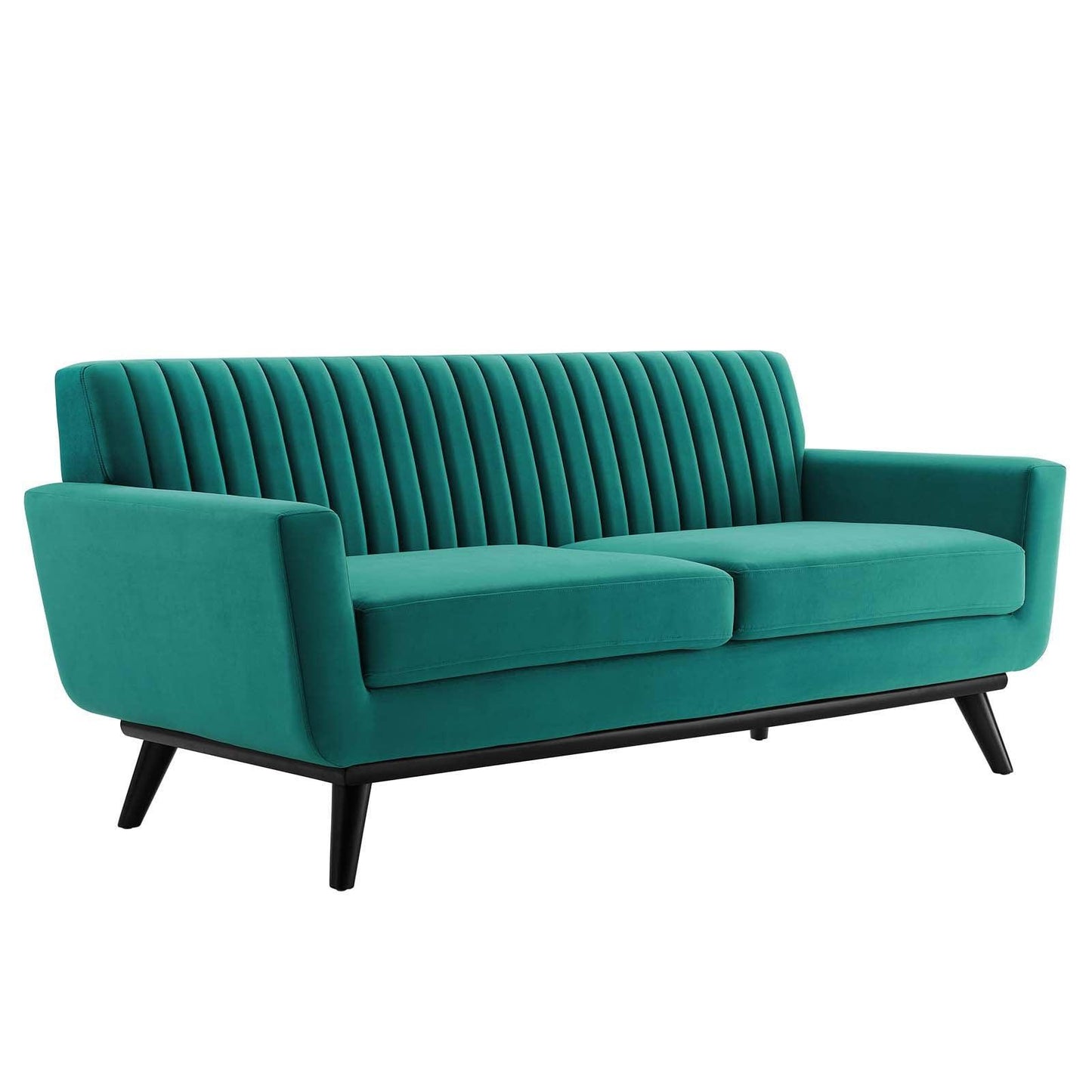Modway Engage Channel Tufted Performance Velvet Loveseat FredCo