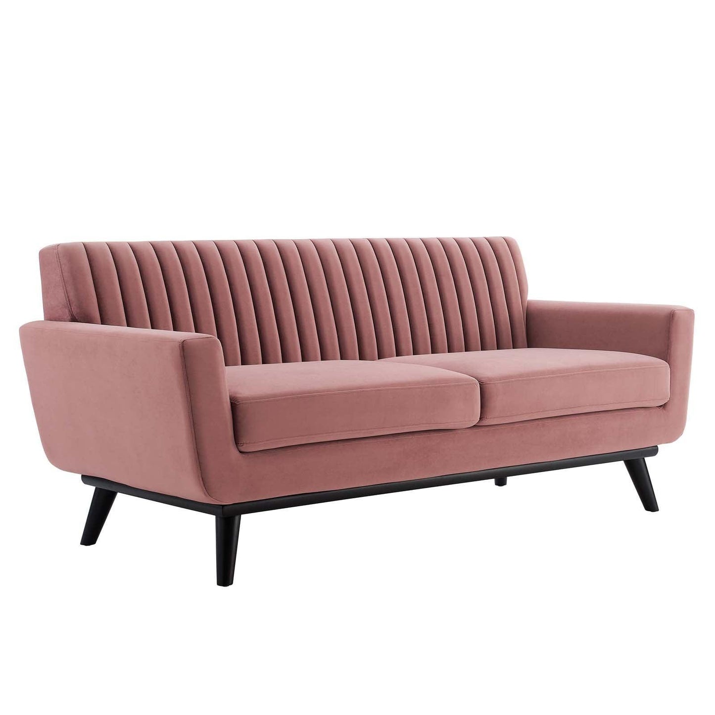 Modway Engage Channel Tufted Performance Velvet Loveseat FredCo