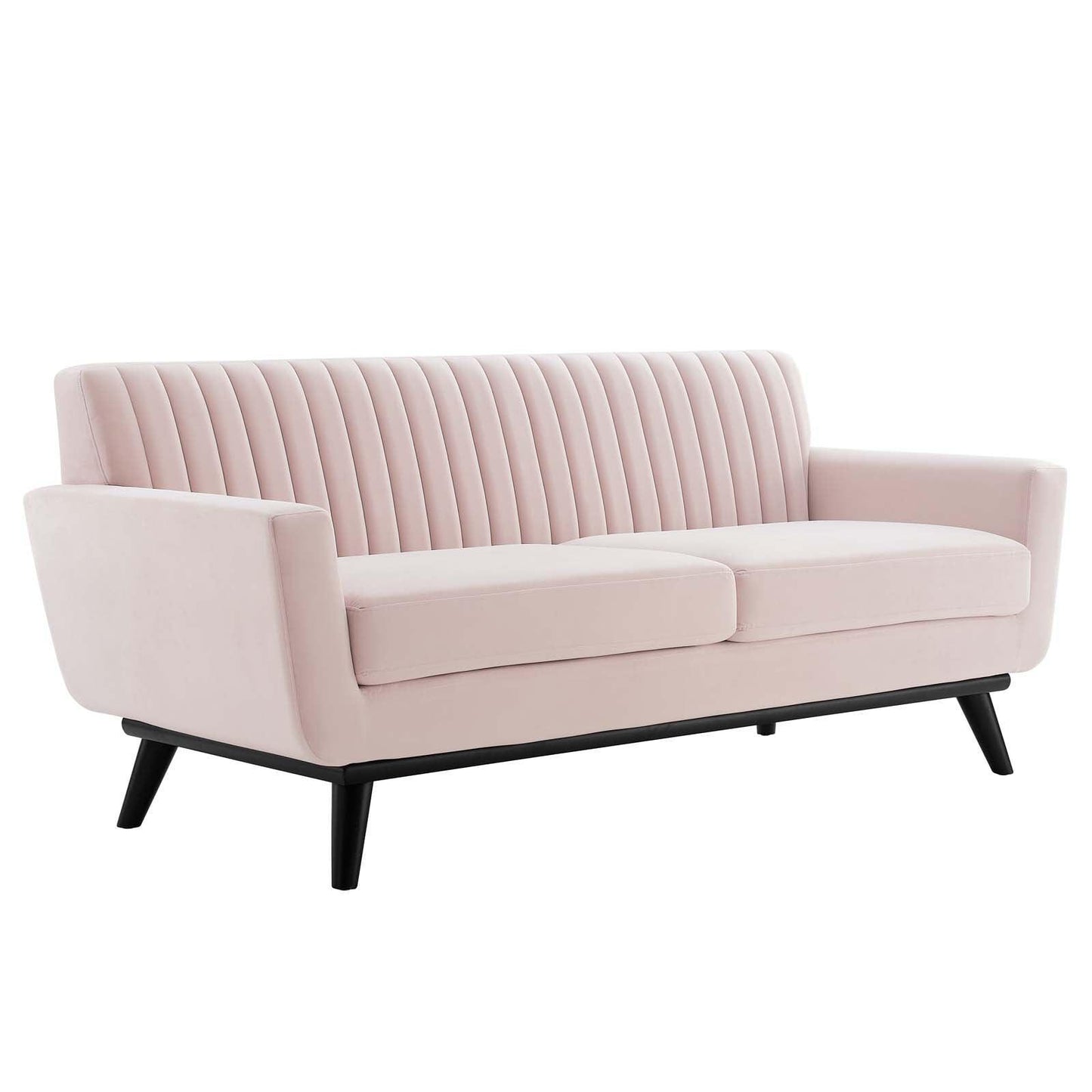 Modway Engage Channel Tufted Performance Velvet Loveseat FredCo