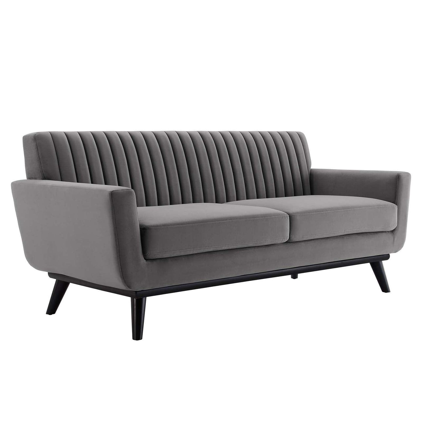 Modway Engage Channel Tufted Performance Velvet Loveseat FredCo
