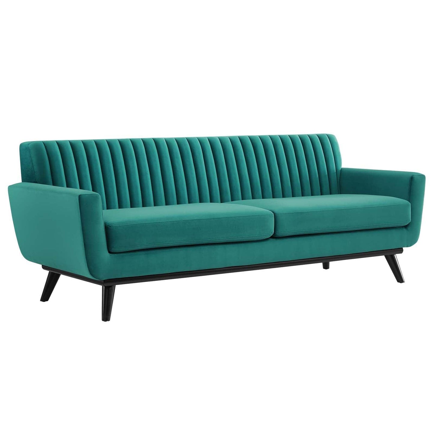 Modway Engage Channel Tufted Performance Velvet Sofa FredCo