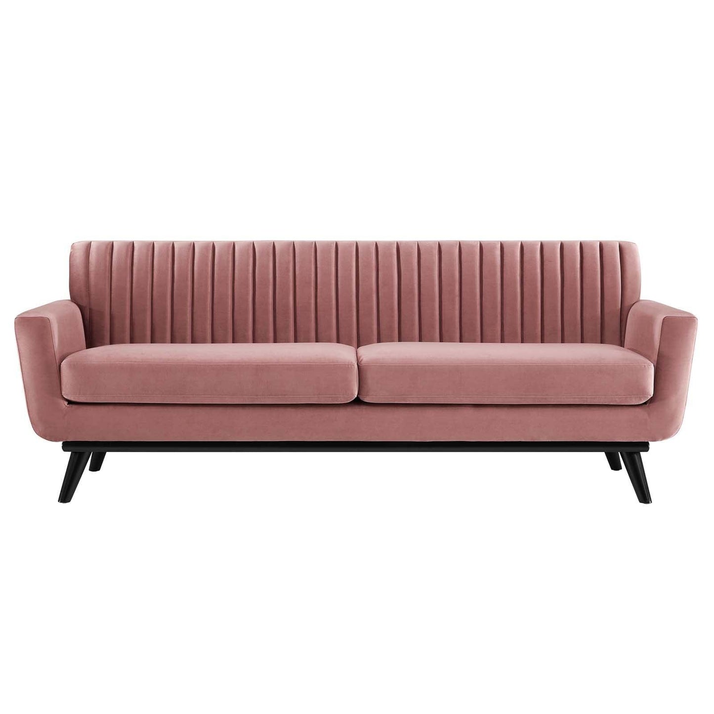 Modway Engage Channel Tufted Performance Velvet Sofa FredCo