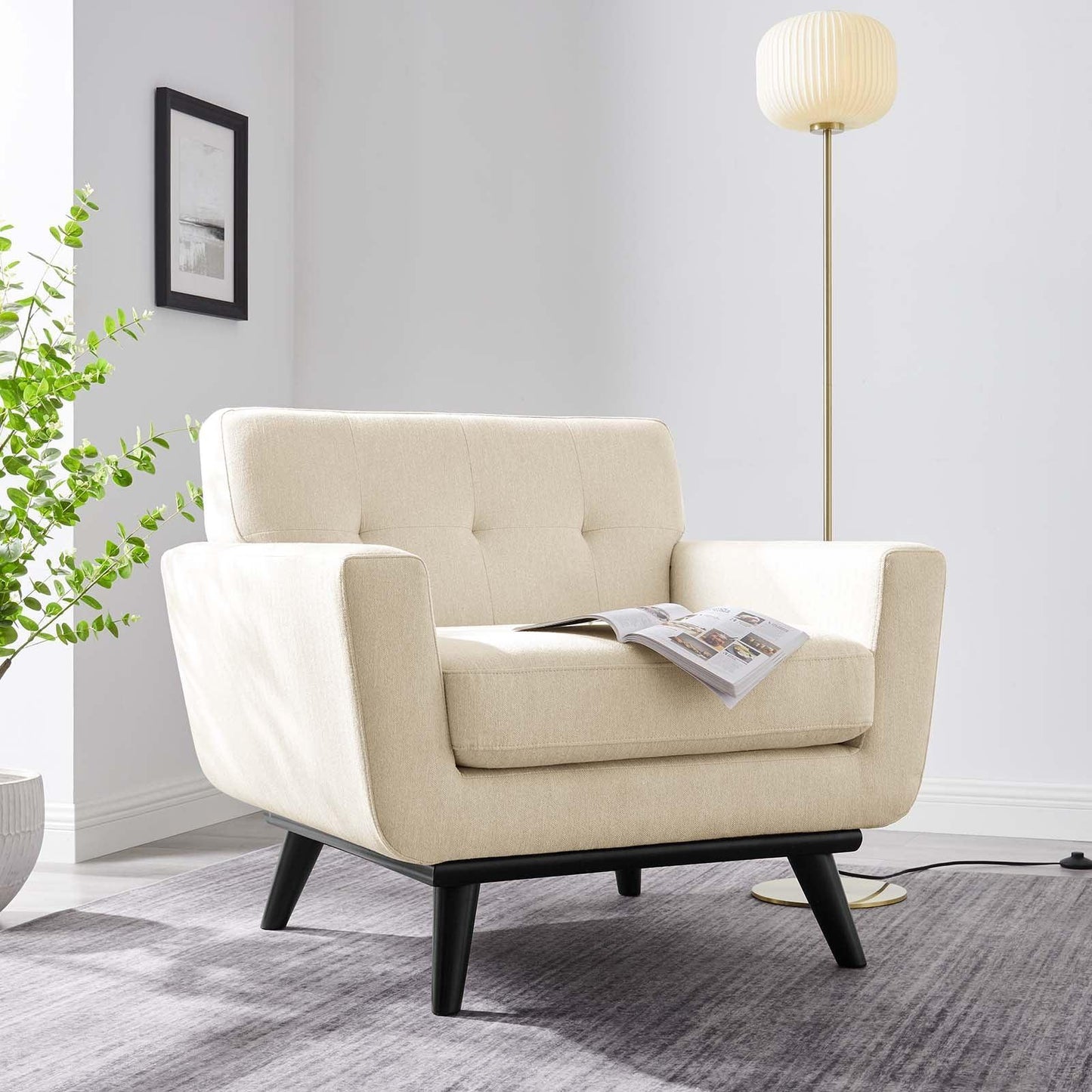 Modway Engage Herringbone Fabric Armchair FredCo