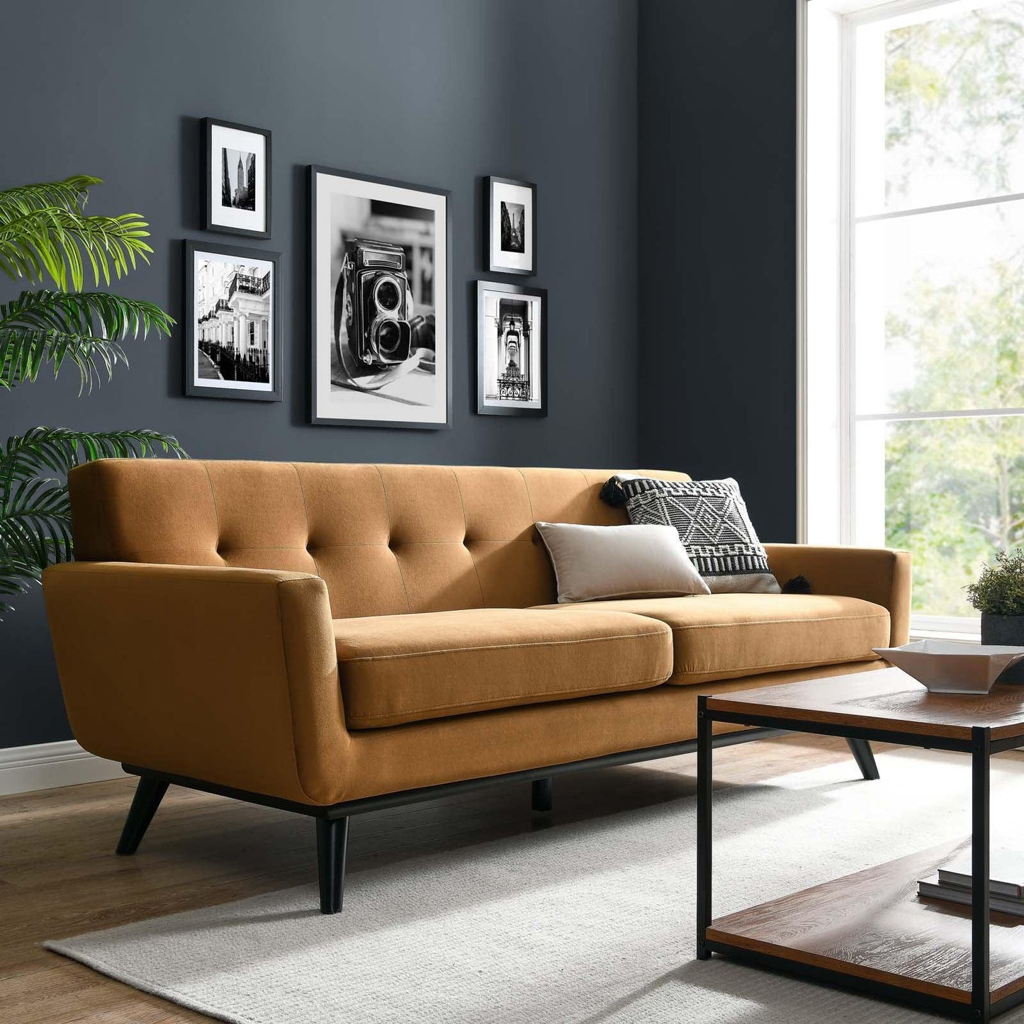 Modway Engage Performance Velvet Sofa FredCo