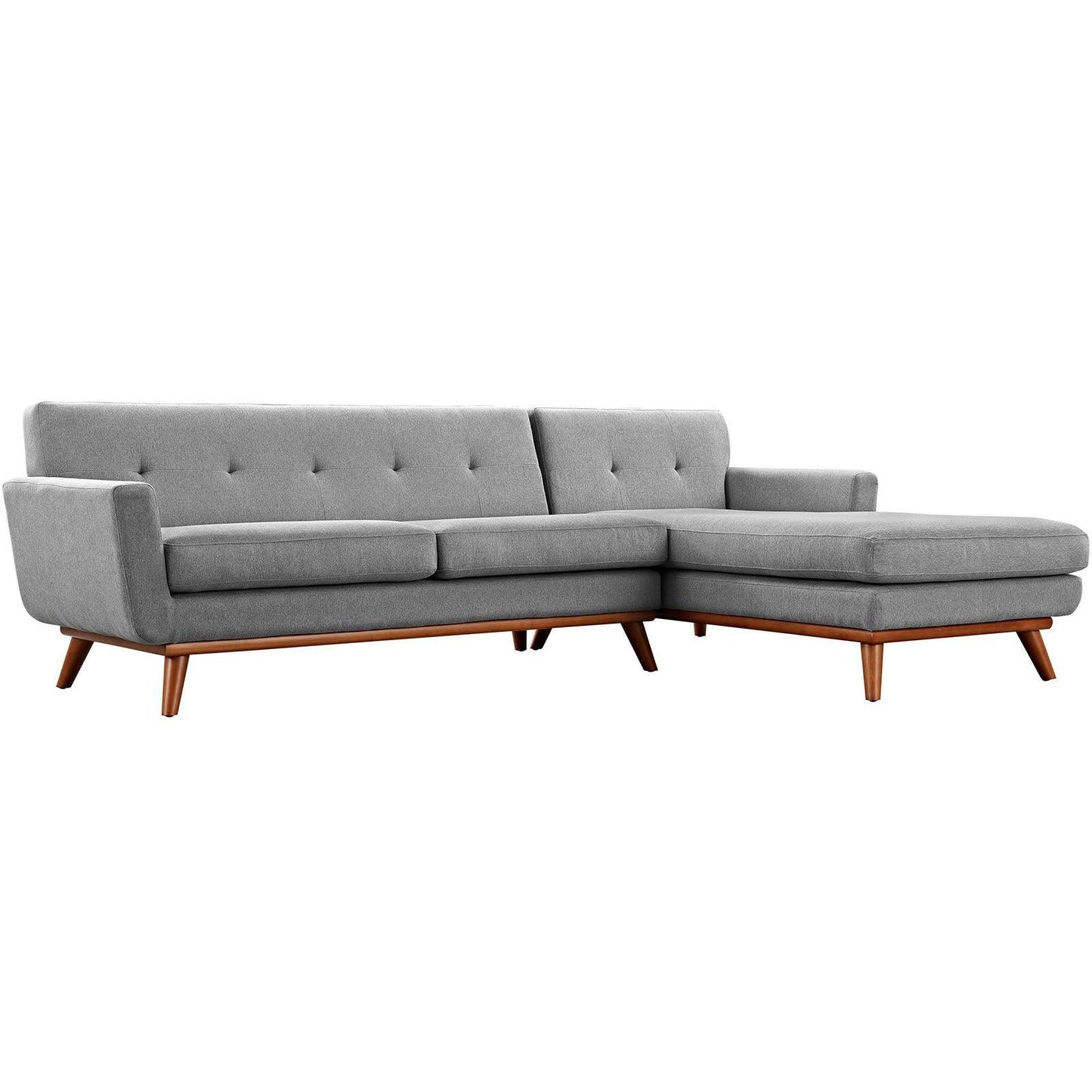 Modway Engage Right-Facing Upholstered Fabric Sectional Sofa FredCo