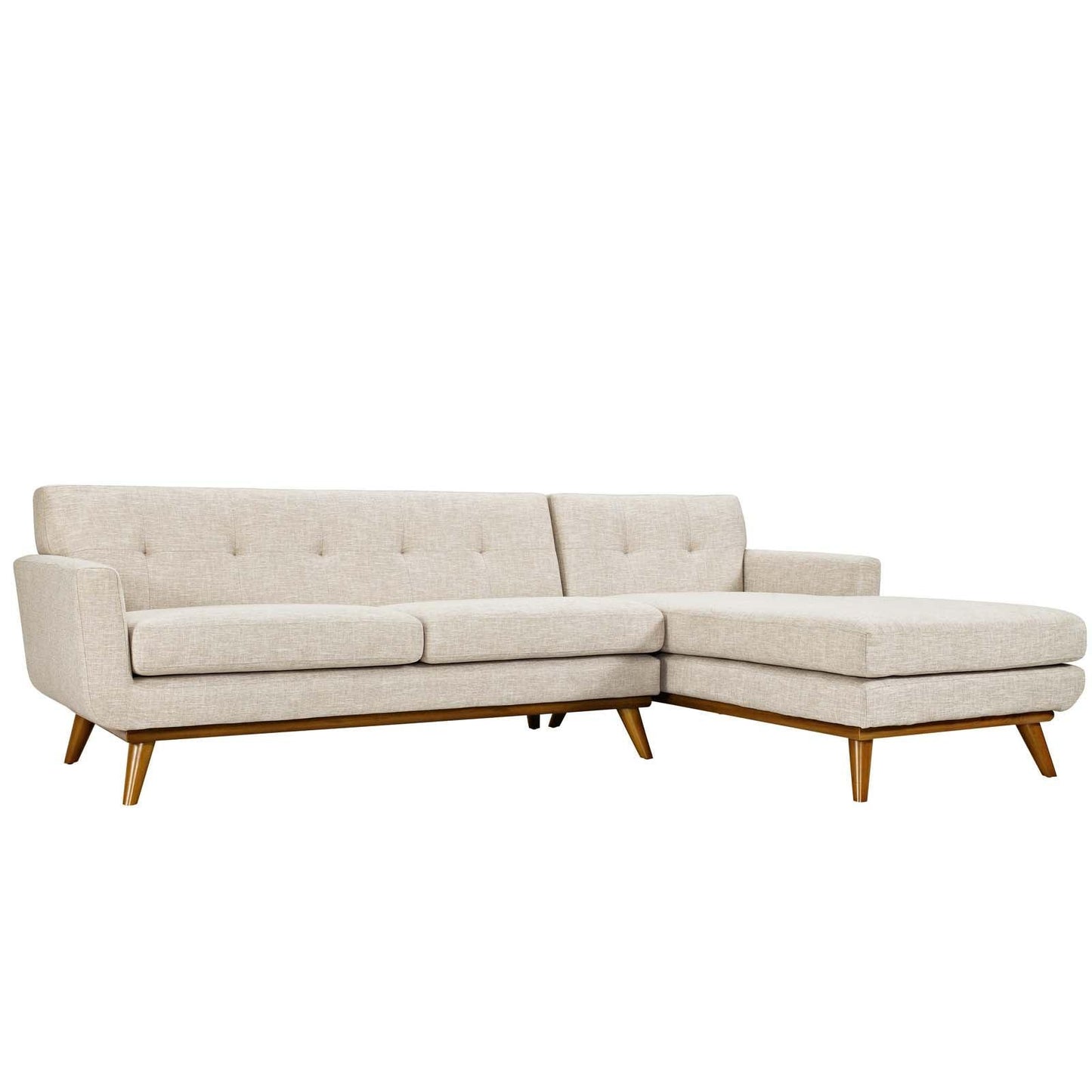 Modway Engage Right-Facing Upholstered Fabric Sectional Sofa FredCo