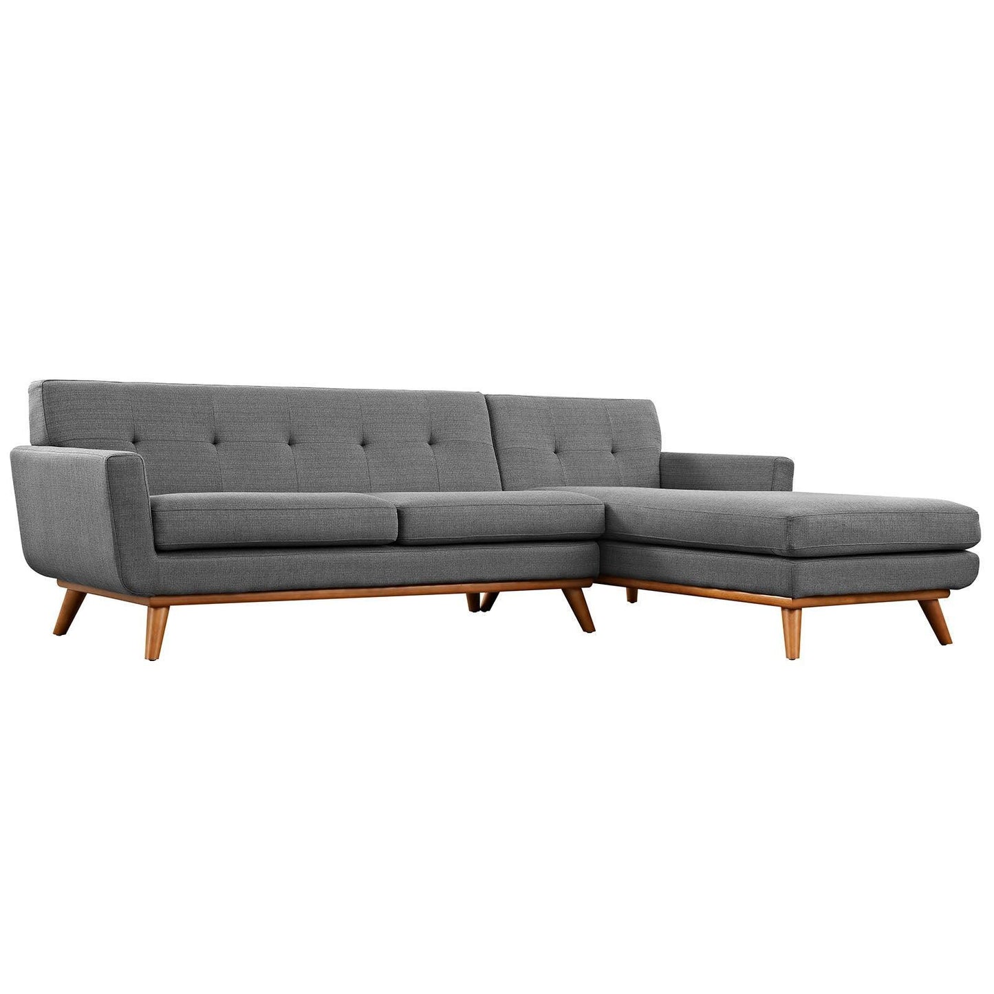 Modway Engage Right-Facing Upholstered Fabric Sectional Sofa FredCo