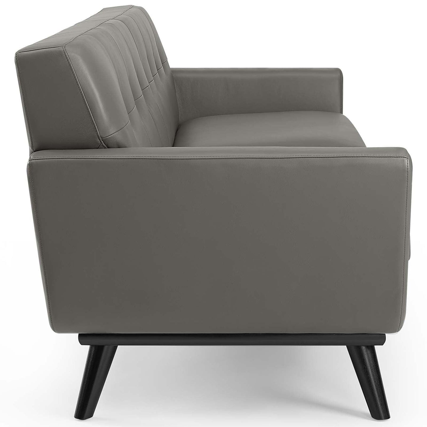 Modway Engage Top-Grain Leather Living Room Lounge Sofa FredCo
