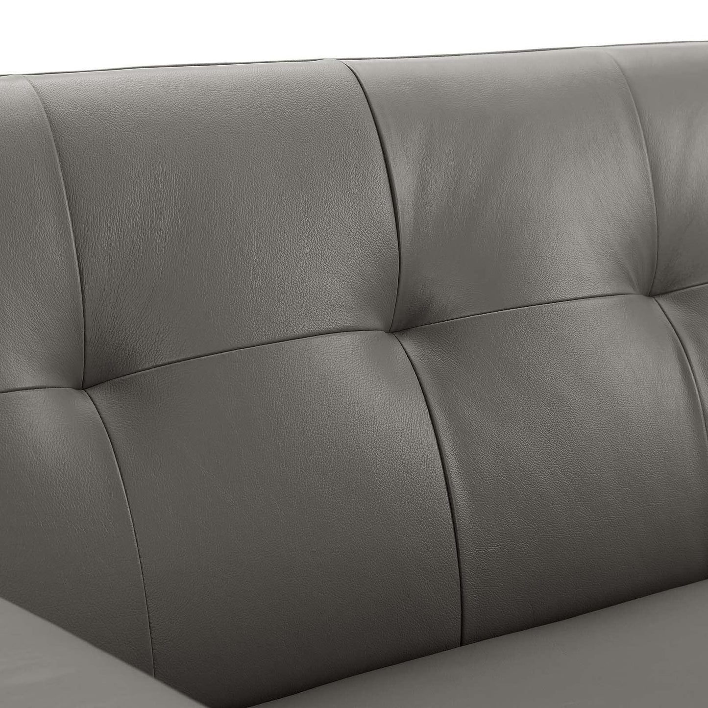 Modway Engage Top-Grain Leather Living Room Lounge Sofa FredCo
