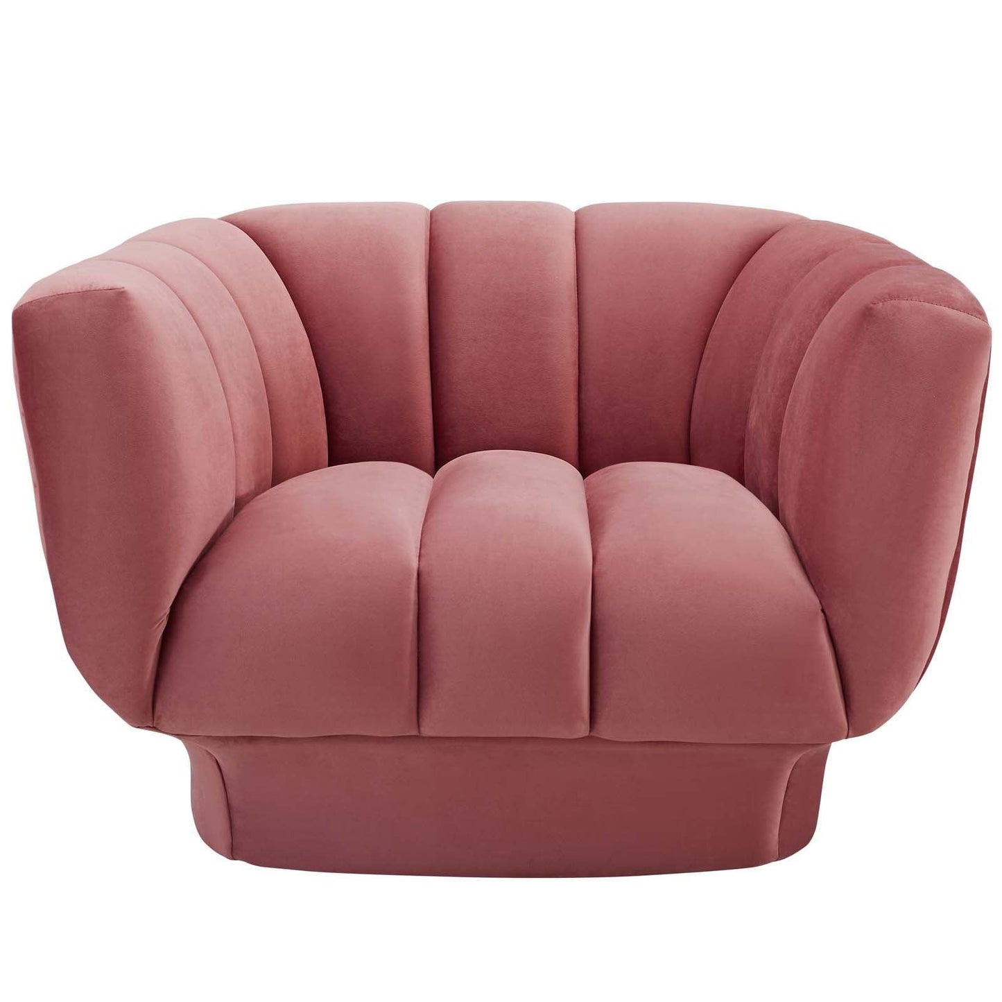 Modway Entertain Vertical Channel Tufted Performance Velvet Armchair FredCo