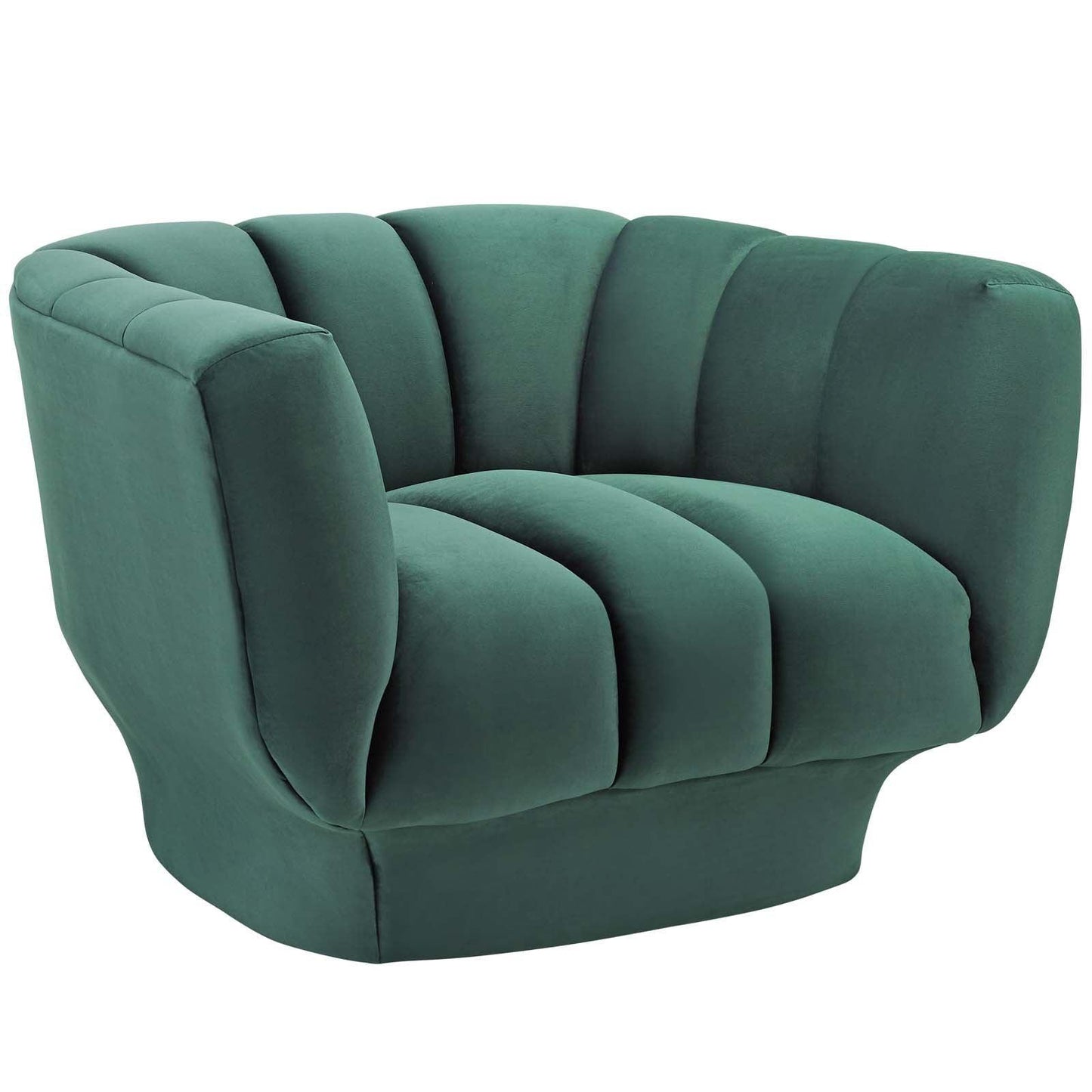 Modway Entertain Vertical Channel Tufted Performance Velvet Armchair FredCo