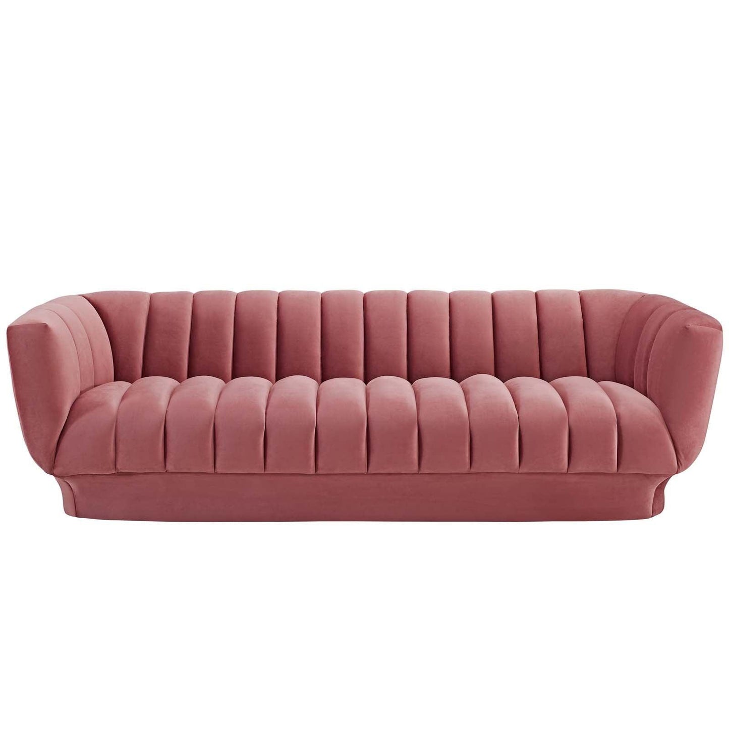 Modway Entertain Vertical Channel Tufted Performance Velvet Sofa FredCo