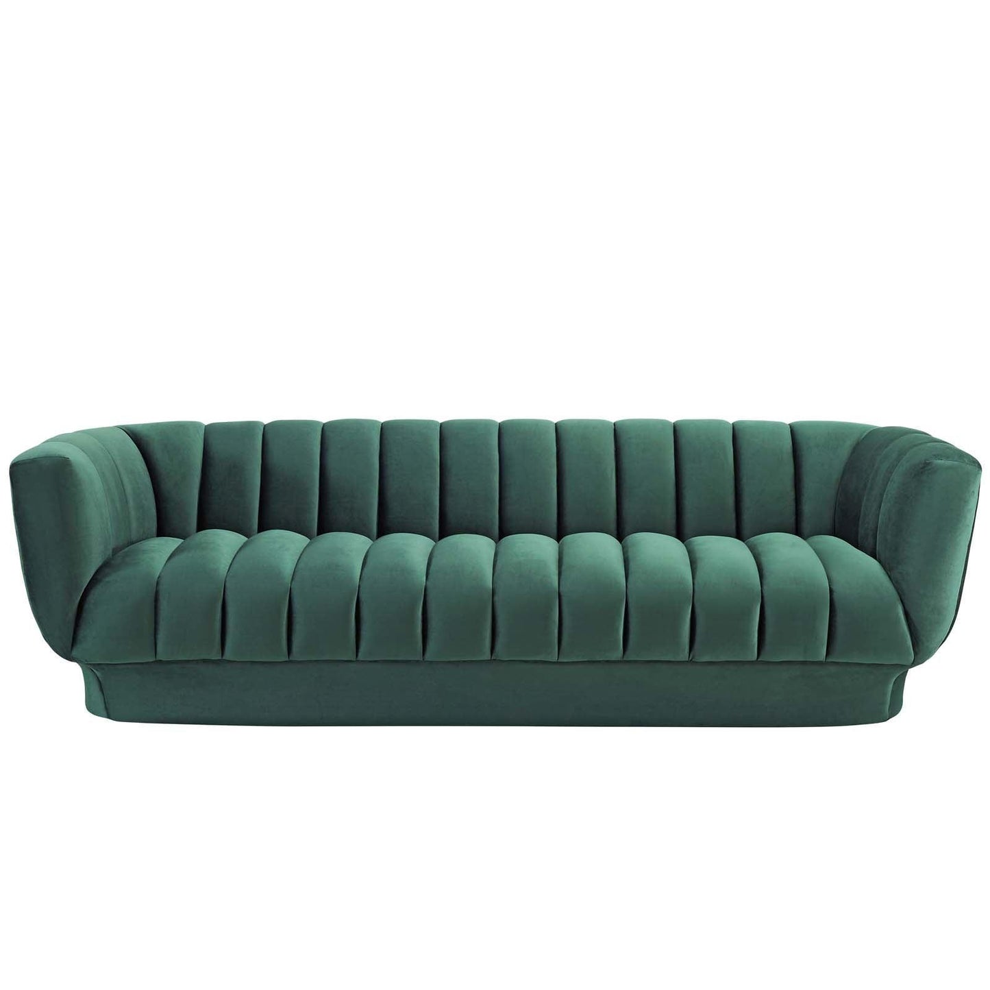 Modway Entertain Vertical Channel Tufted Performance Velvet Sofa FredCo