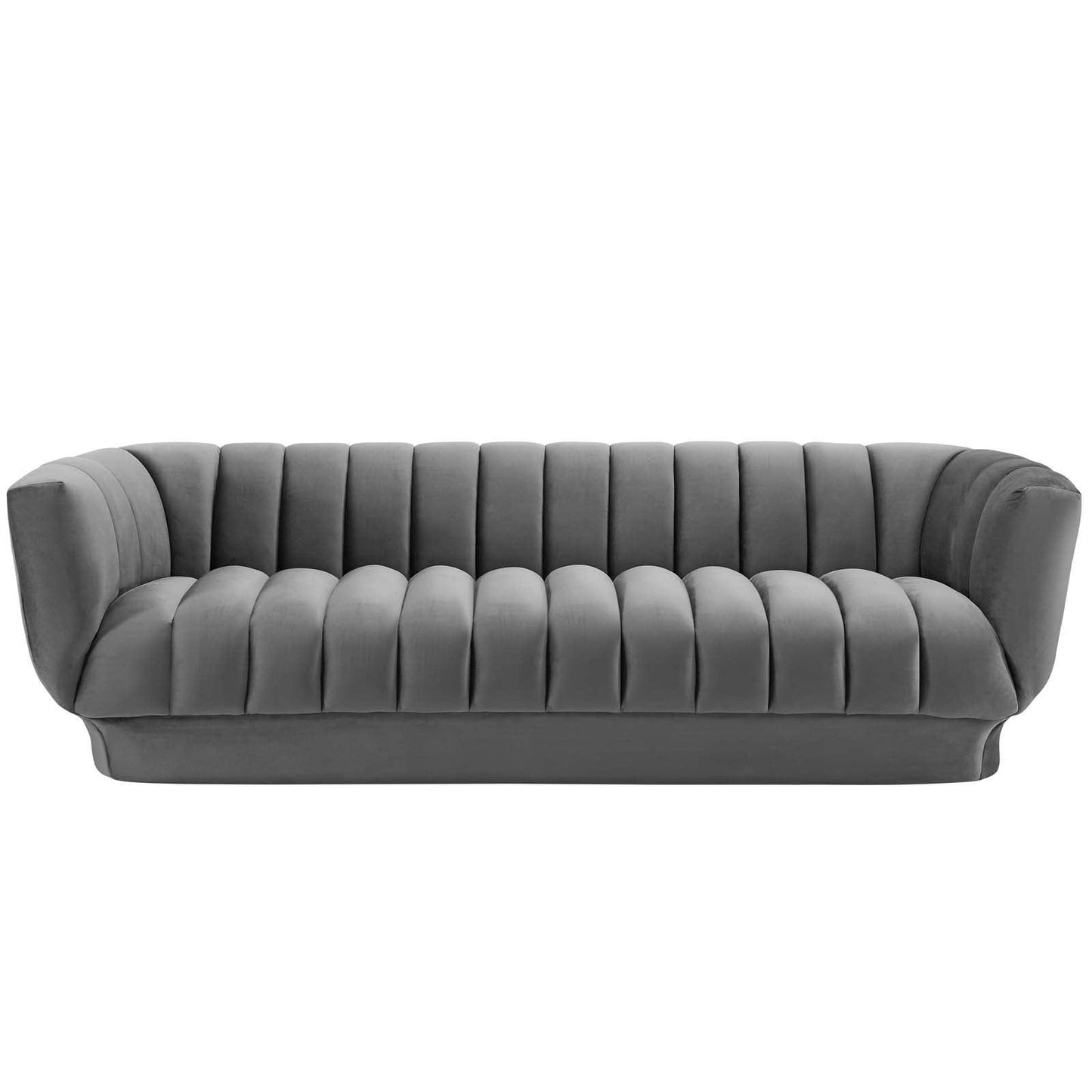 Modway Entertain Vertical Channel Tufted Performance Velvet Sofa FredCo