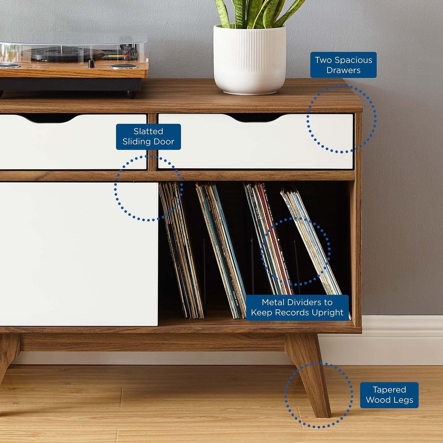 Modway Envision Vinyl Record Display Stand, EEI-4324 FredCo