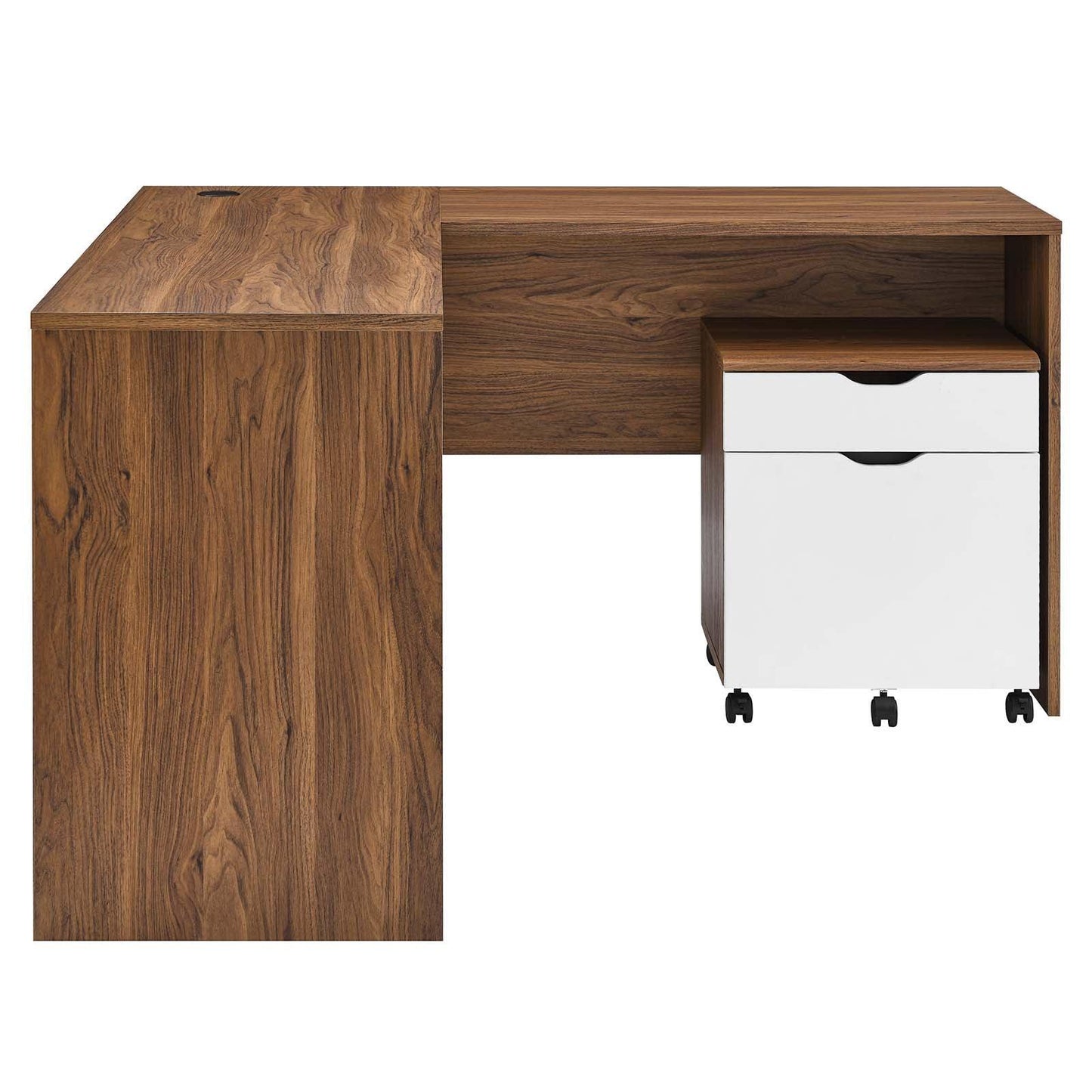 Modway Envision Wood Desk and File Cabinet Set FredCo