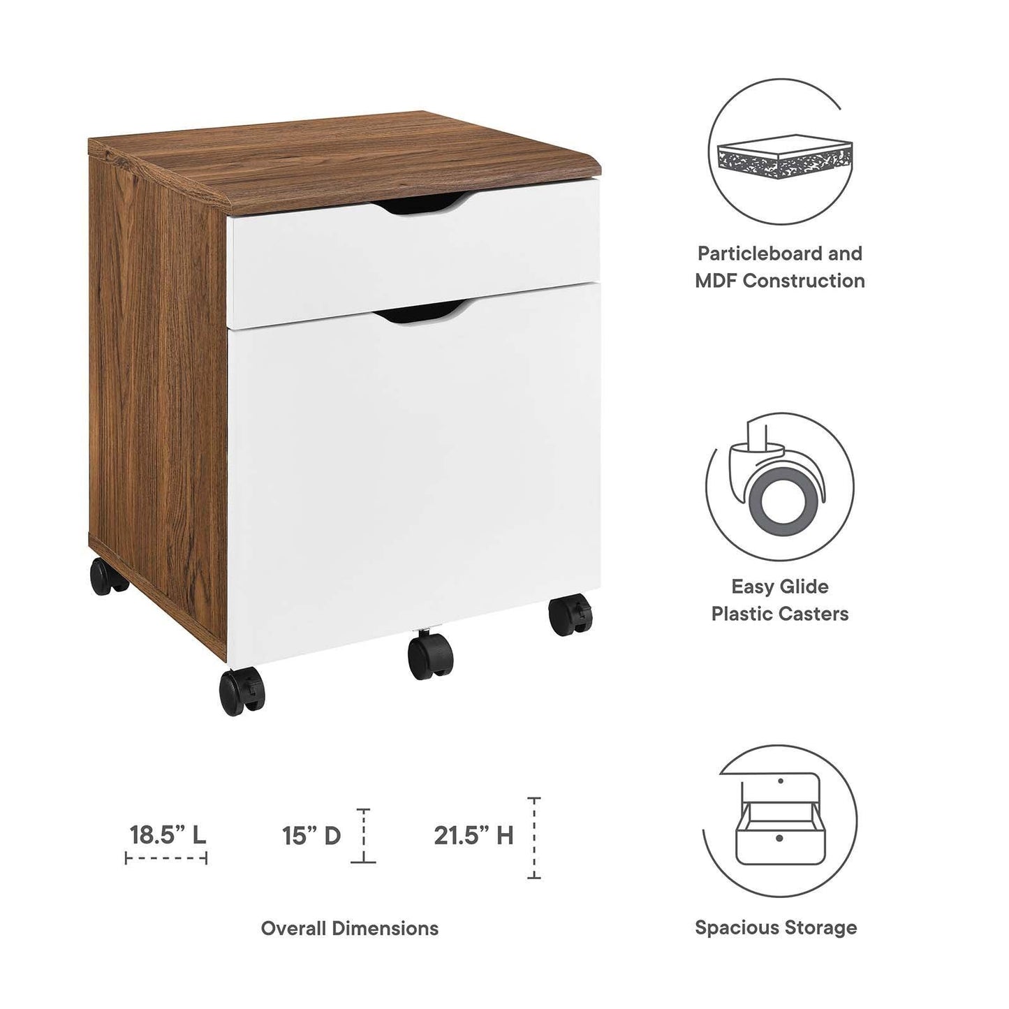 Modway Envision Wood File Cabinet FredCo