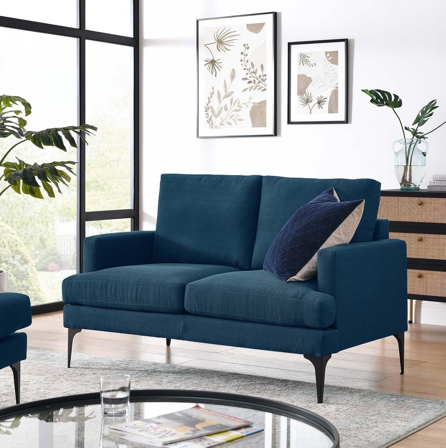 Modway Evermore Upholstered Fabric Loveseat FredCo