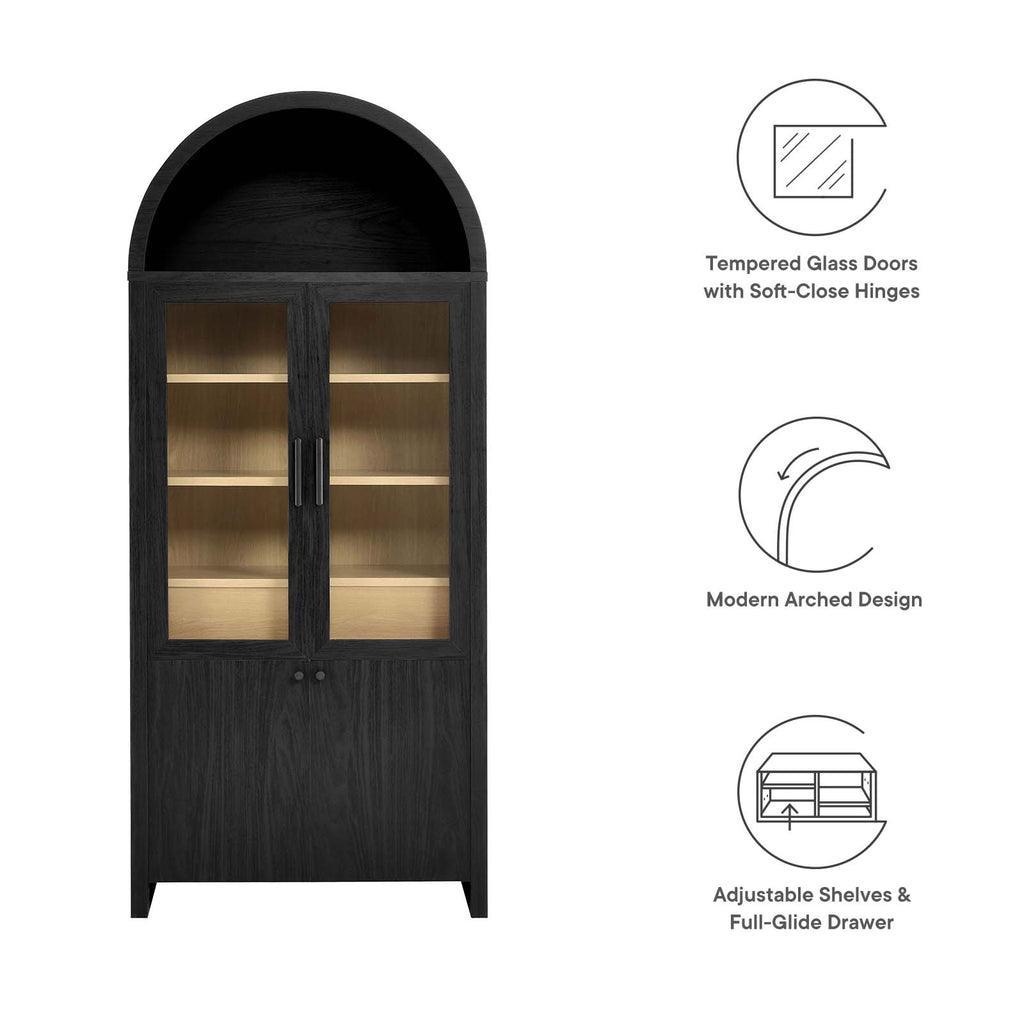 Modway Evie Arched Tall Display Cabinet FredCo