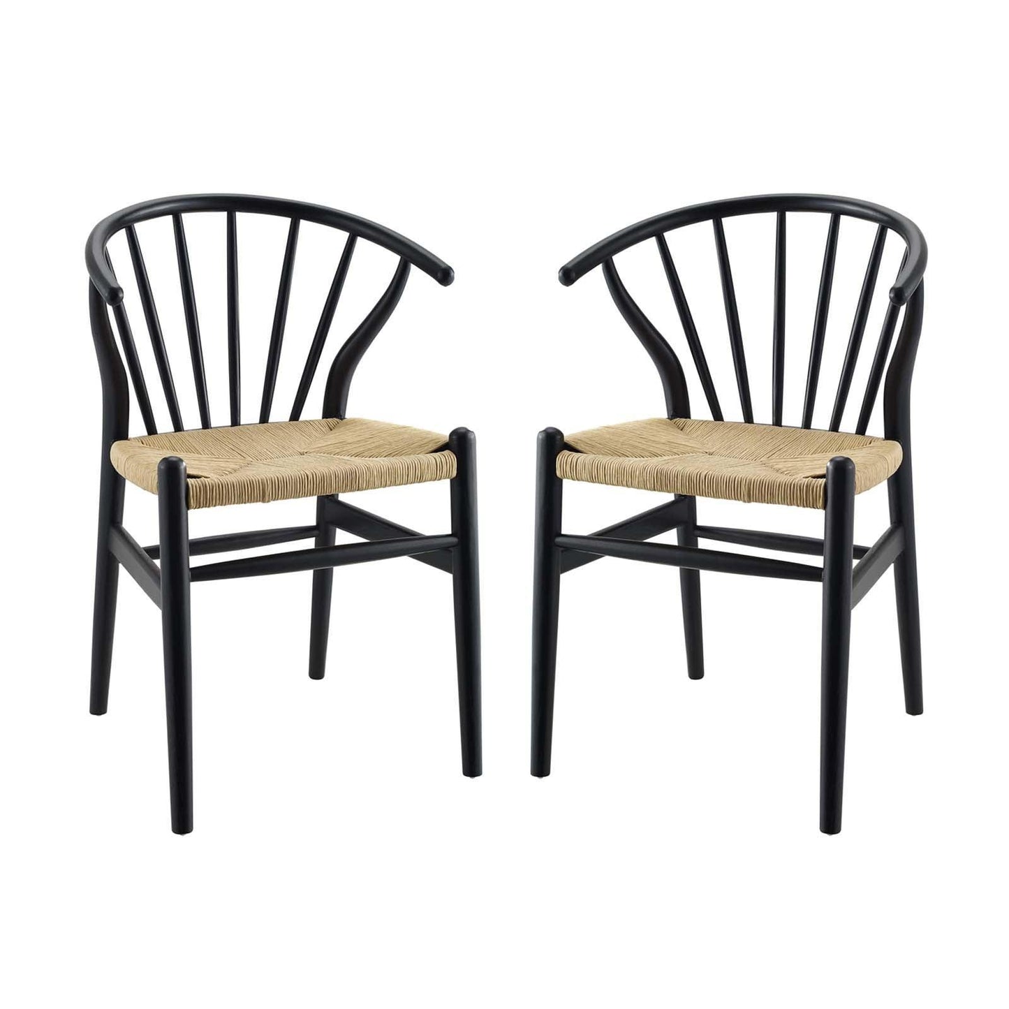 Modway Flourish Spindle Wood Dining Side Chair Set of 2 FredCo