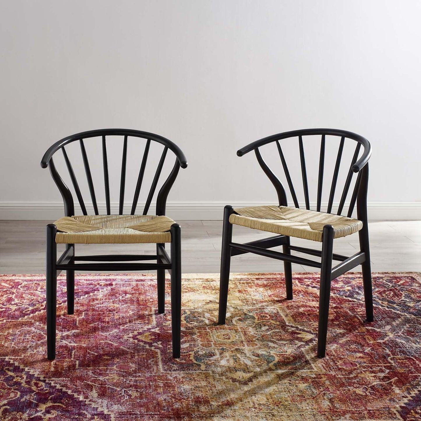 Modway Flourish Spindle Wood Dining Side Chair Set of 2 FredCo