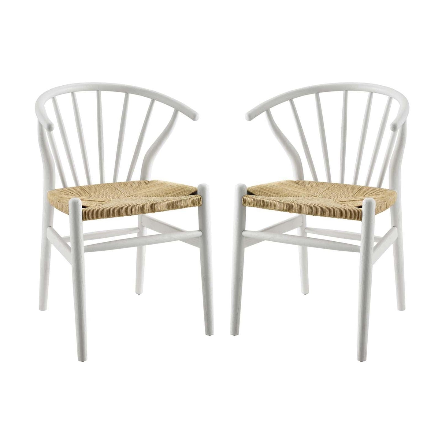 Modway Flourish Spindle Wood Dining Side Chair Set of 2 FredCo