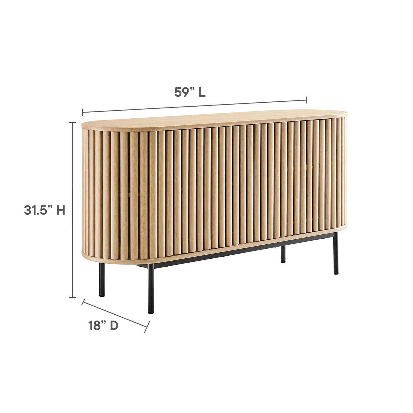 Modway Fortitude 59” Oval Sideboard, EEI-6590 FredCo