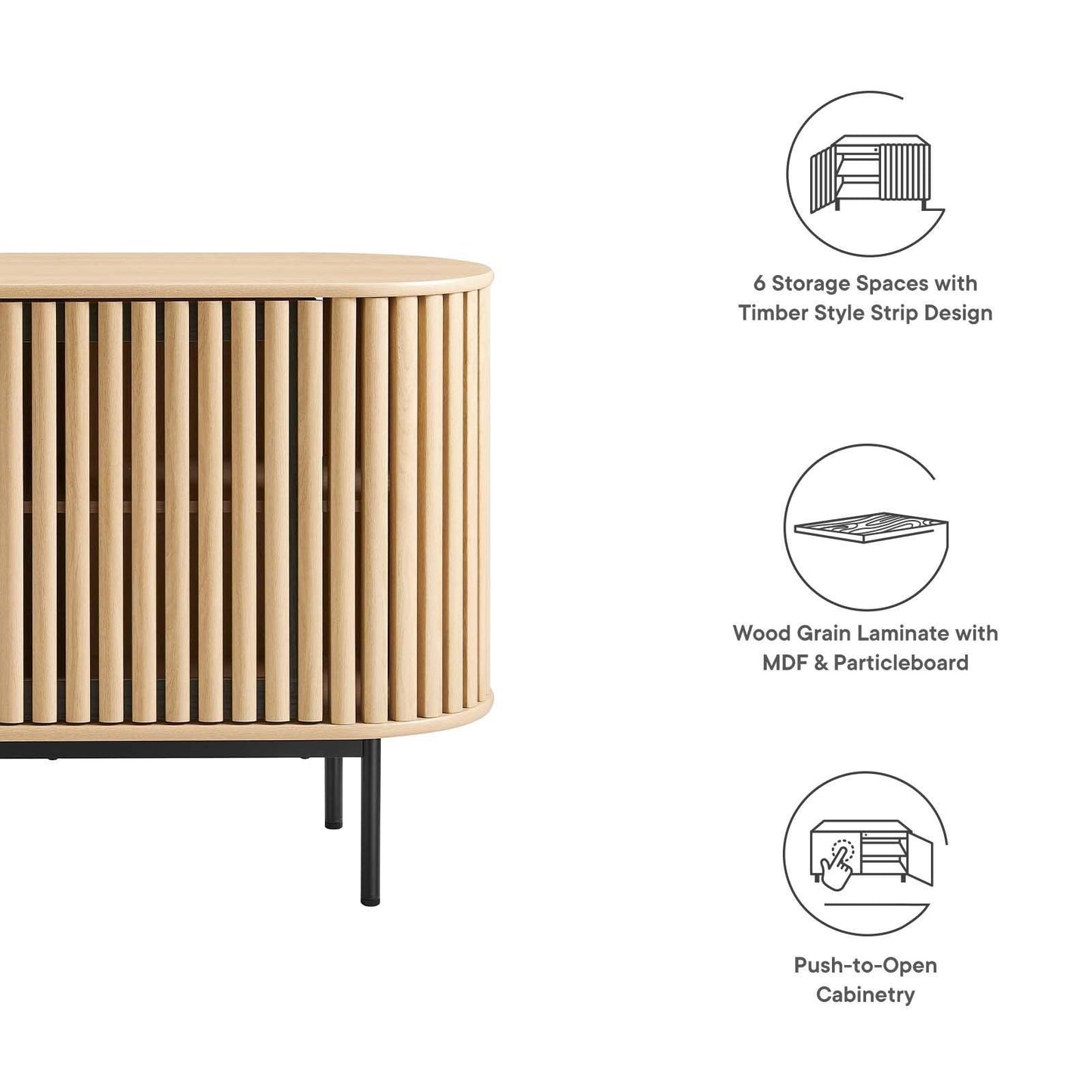 Modway Fortitude 59” Oval Sideboard, EEI-6590 FredCo