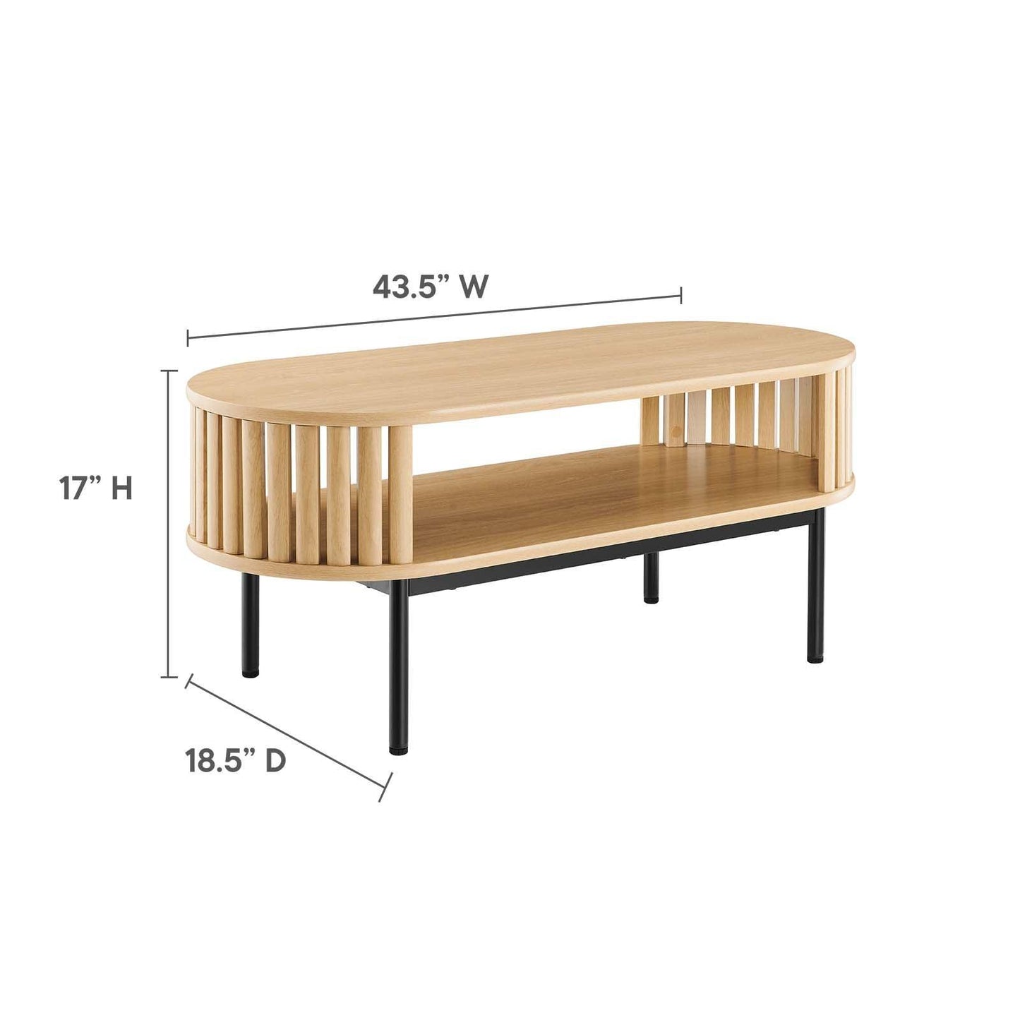 Modway Fortitude Wood Coffee Table FredCo