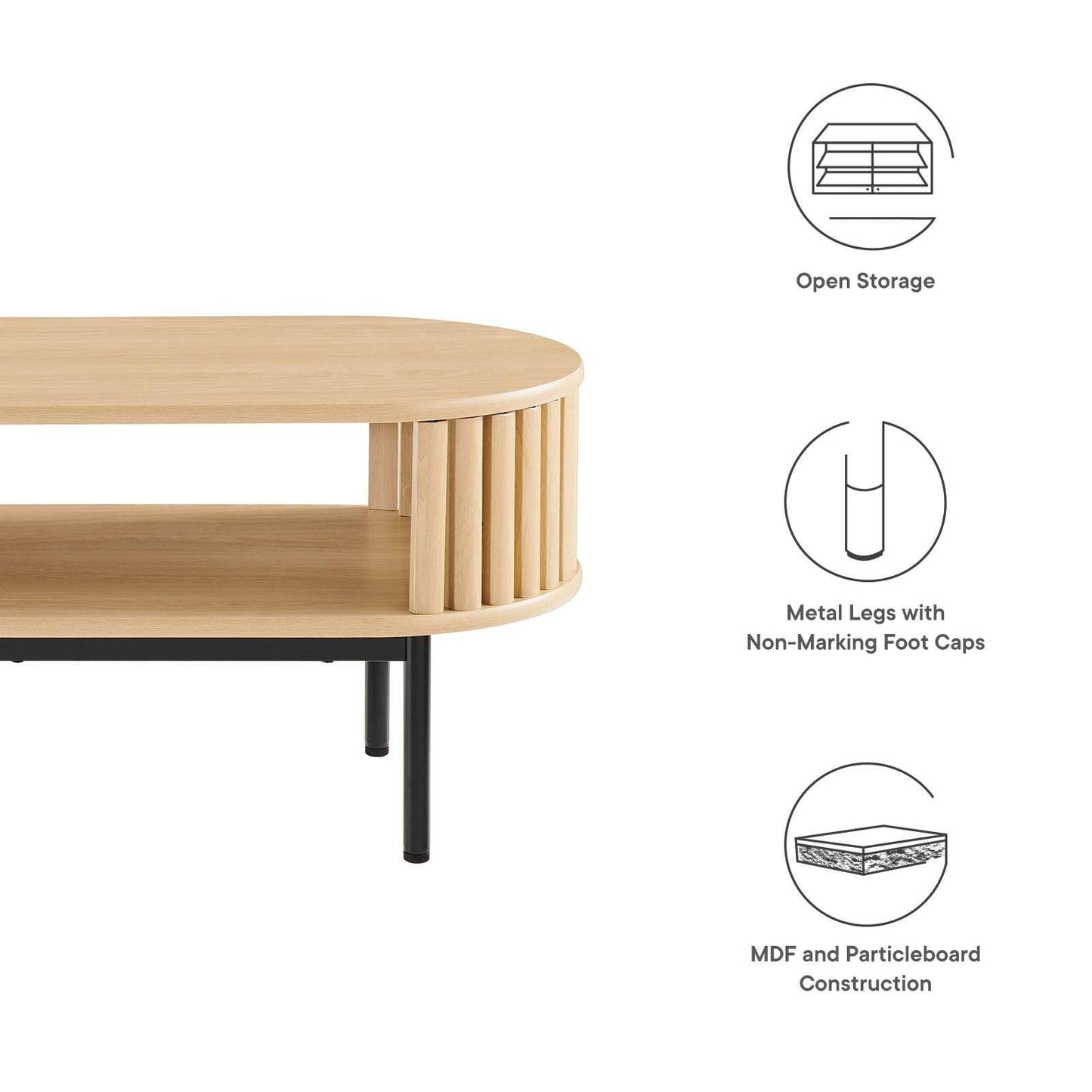Modway Fortitude Wood Coffee Table FredCo
