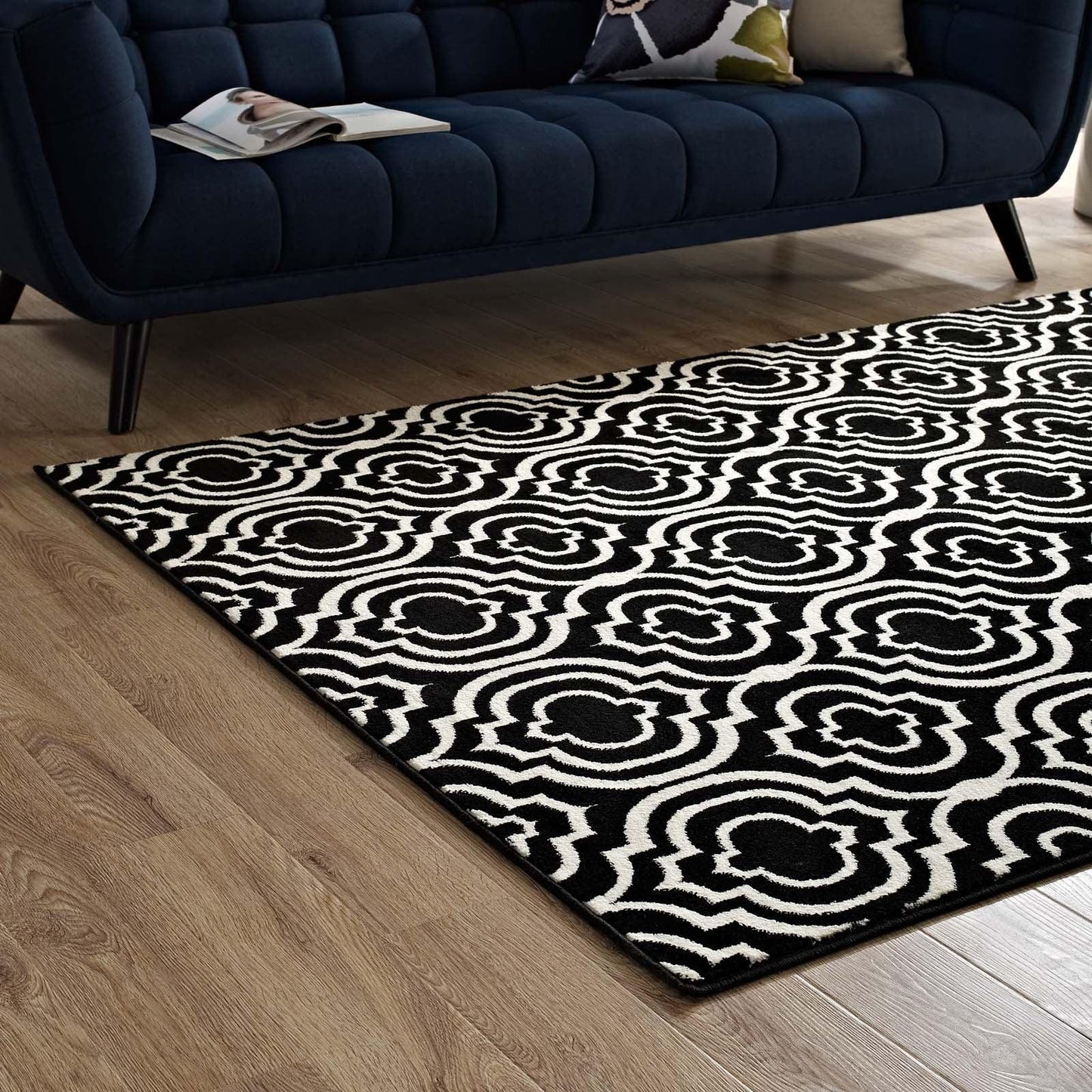 Modway Frame Transitional Moroccan Trellis Area Rug FredCo