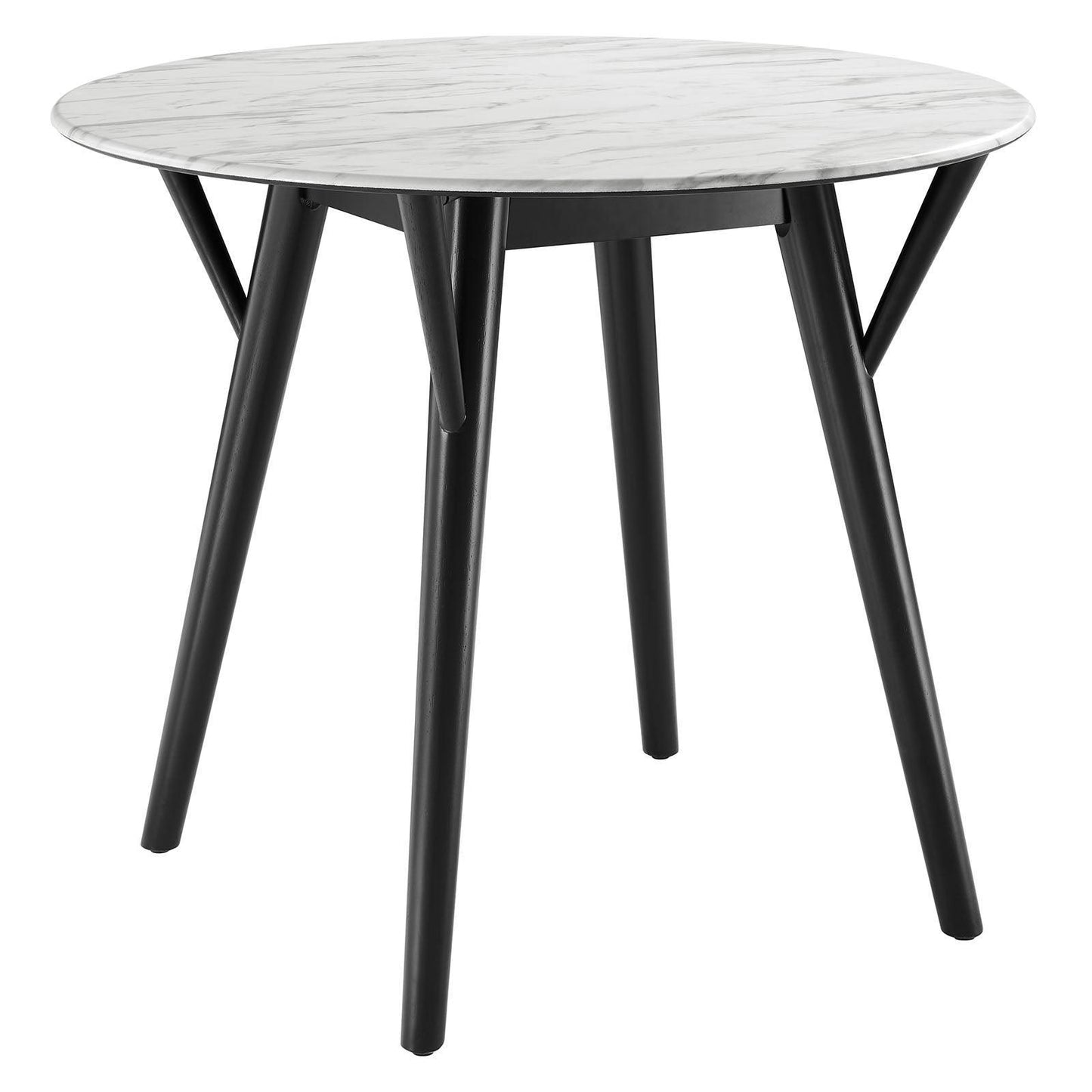 Modway Gallant 36" Round Performance Artificial Marble Dining Table FredCo